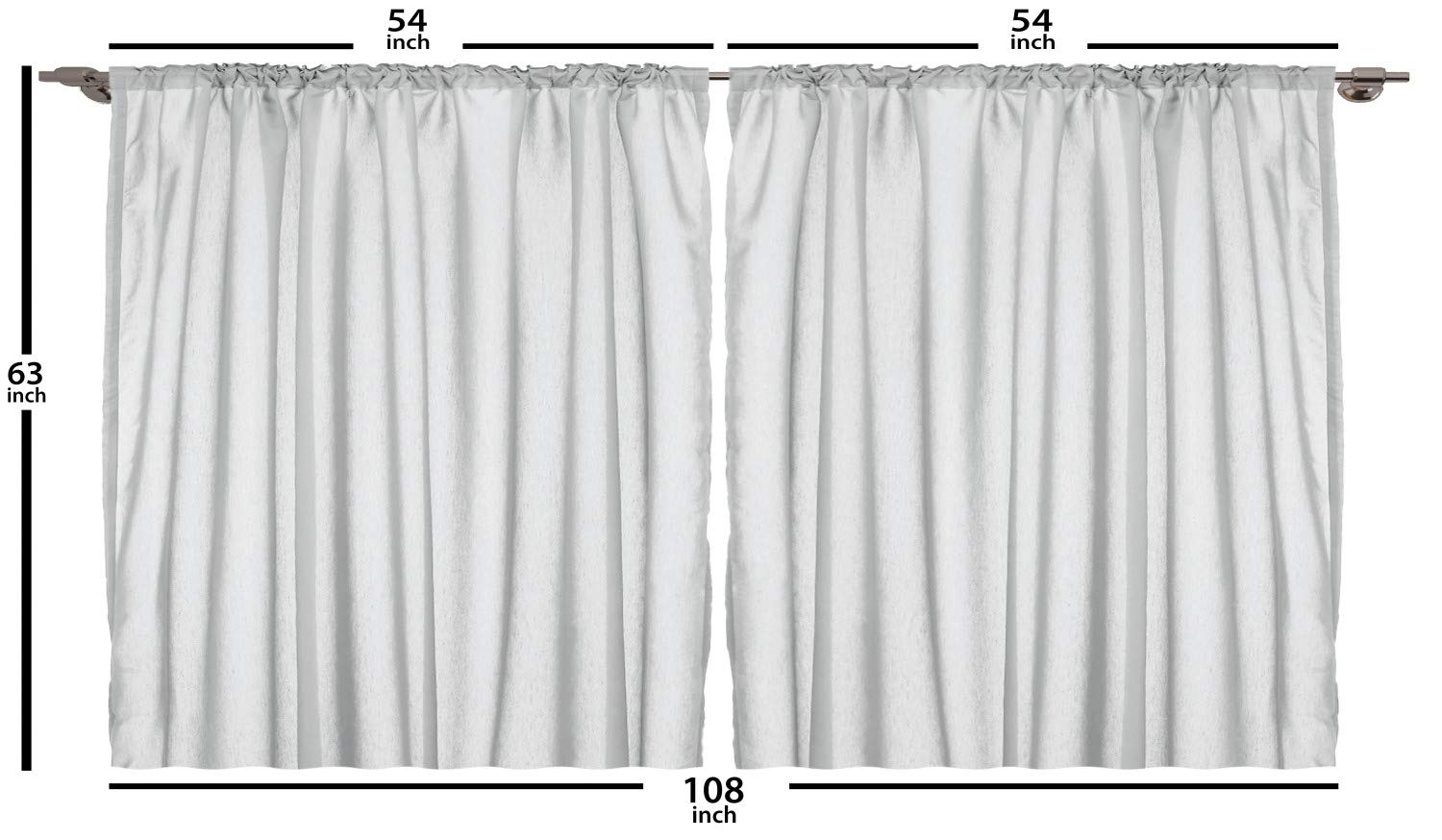 Ambesonne Cartoon Curtains - Mother Polar Bear and Cub in Winter Forest Snow Scene, Thermal Insulated Blackout Window Drapes for Living Room & Bedroom, 2 Panel Set (108
