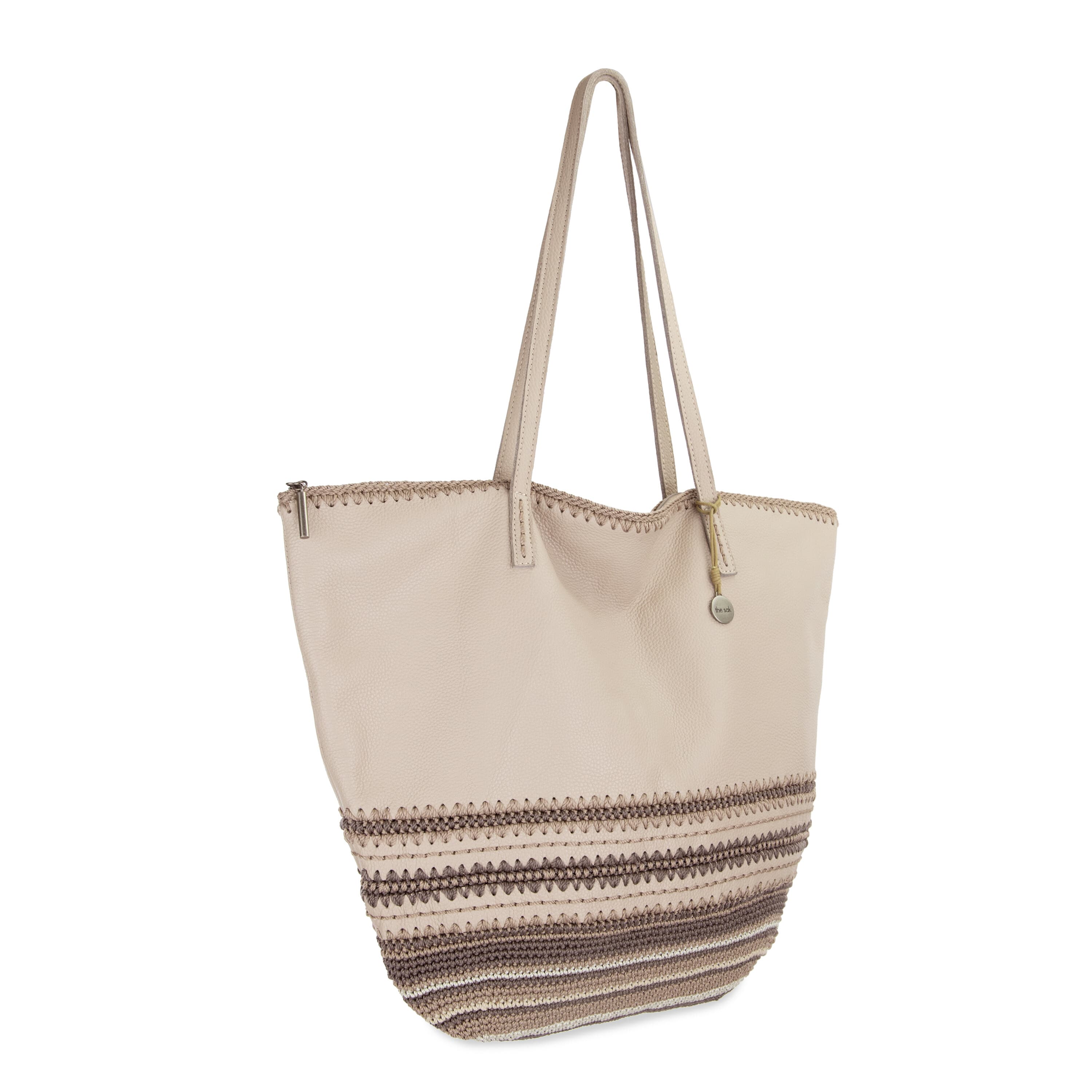 Faye Large Leather Tote Bag - Sand Seminyak Color - Perfect for Work, Travel & Everyday Use