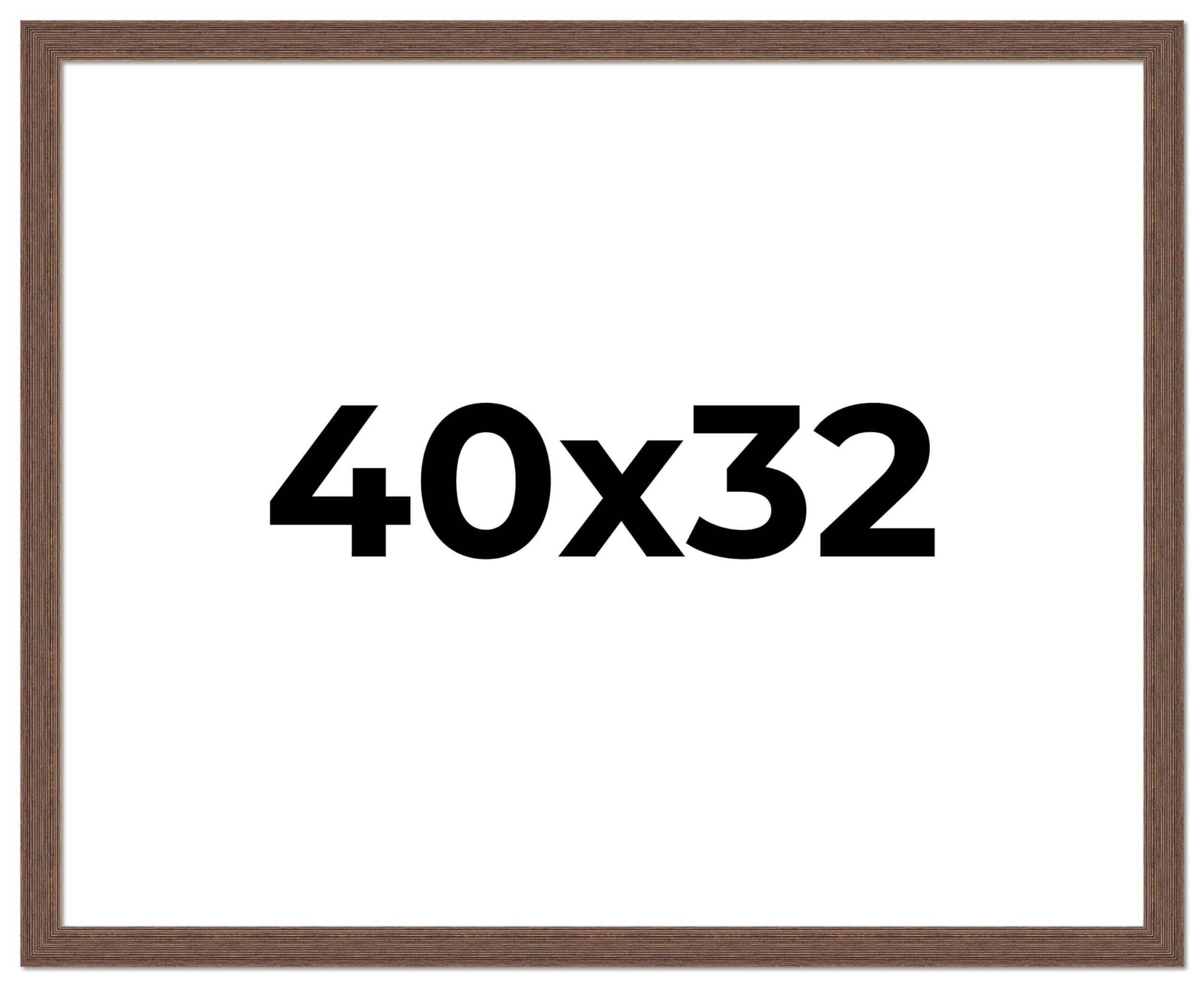 40x32 Inch Distressed Brown Barnwood Picture Frame - Rustic Farmhouse Photo Frame with UV Protective Acrylic & Acid-Free Backing | Perfect for Wall Decor, Wedding Photos, Family Portraits & Home Office Display