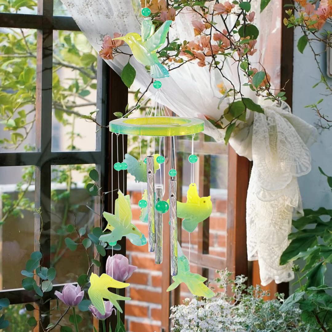 Zayookey Silicone Resin Molds Kit for DIY Wind Chimes - Epoxy Hummingbird Windchime Mold, Keychain & Jewelry Making Supplies | Perfect for Home Decor, Garden Wind Bells, and Handmade Gifts
