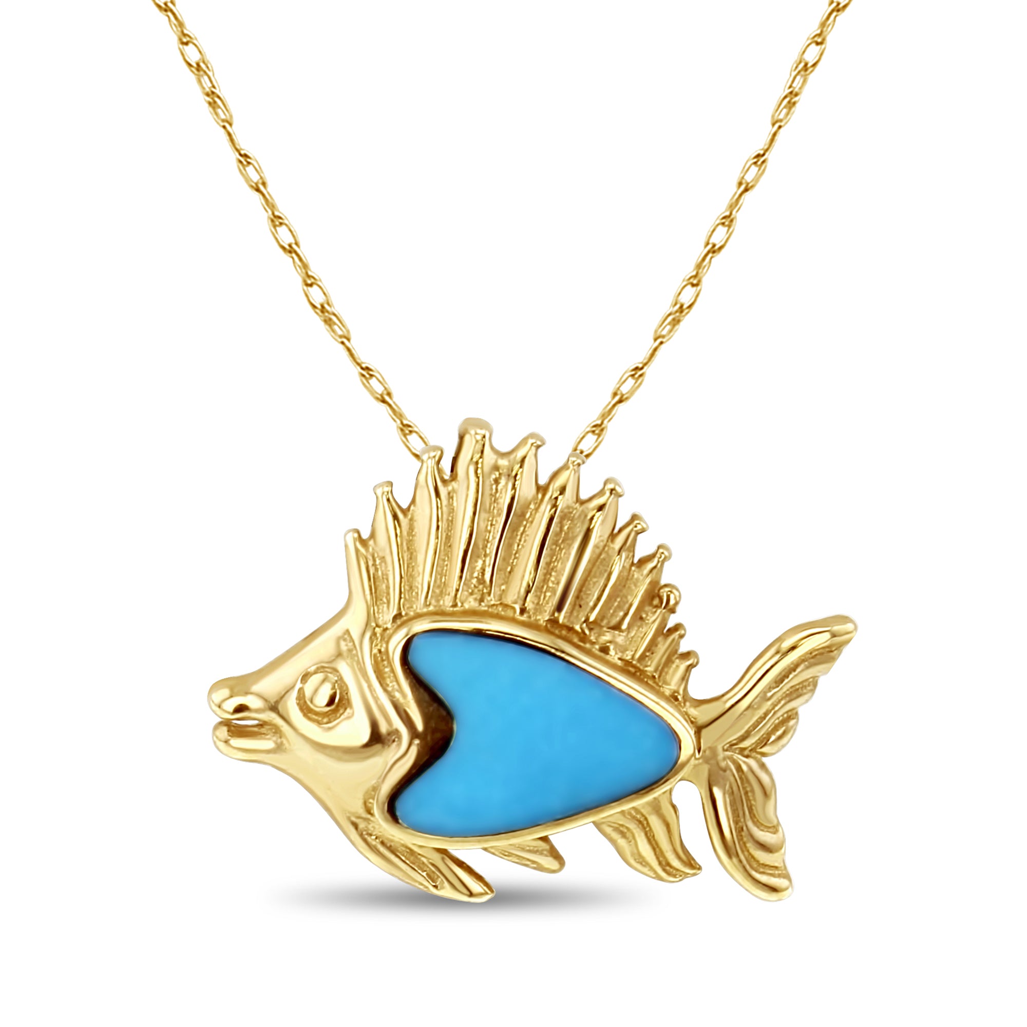 Arrowhead Aquamarine Fish Necklace - Handmade Sterling Silver Pendant for Women - Perfect for Beach Vacations, Boho Jewelry & Gift Giving