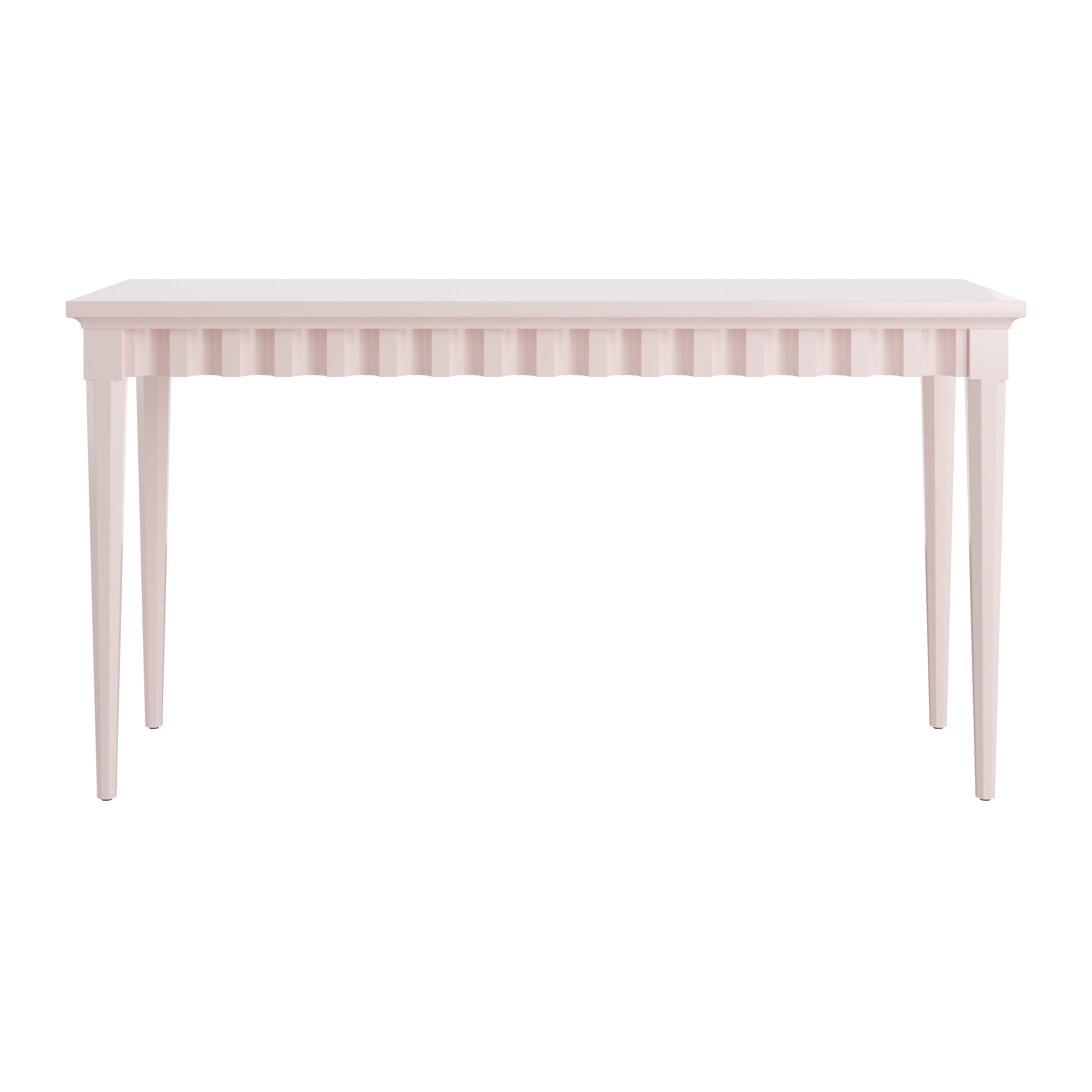 Handmade Custom Painted Scalloped Console Table - Farmhouse Entryway Decor, Hallway Accent Furniture for Home & Office Decorating