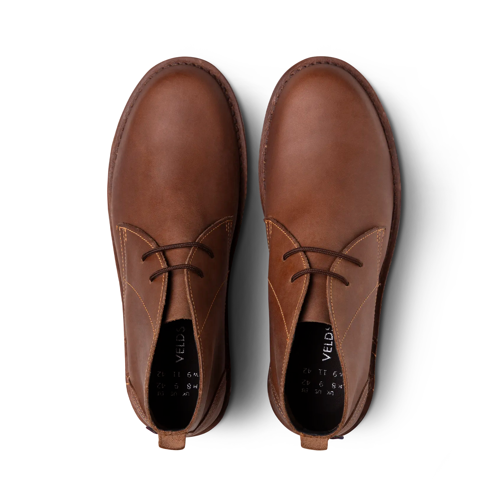 Veldskoen Chukka Boots - Men's Brown Leather Casual Shoes with Durable Sole for Outdoor Walking, Hiking & Everyday Wear