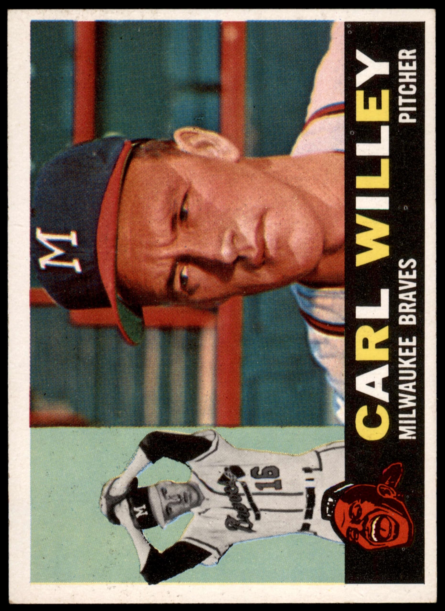 1960 Topps #107 Carlton Willey Milwaukee Braves Baseball Card - EX Condition | Vintage MLB Collectible for Fans & Memorabilia Enthusiasts | Perfect for Display, Trading, and Sports Memorabilia Collections