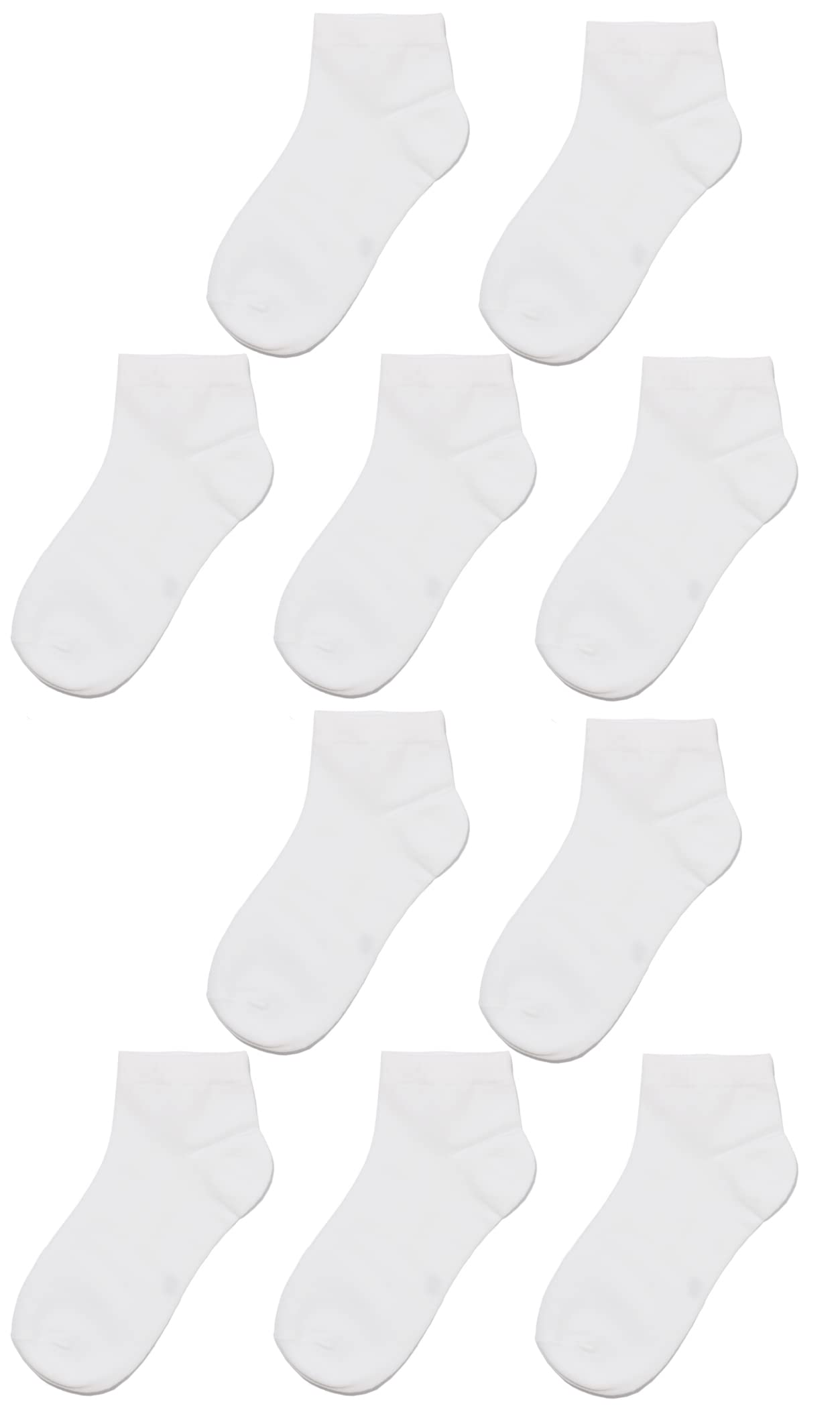 **Boys & Girls Low Cut Ankle Socks 10-Pack - White School Socks for Kids - Comfortable & Breathable for Daily Wear, Sports & School Uniforms**