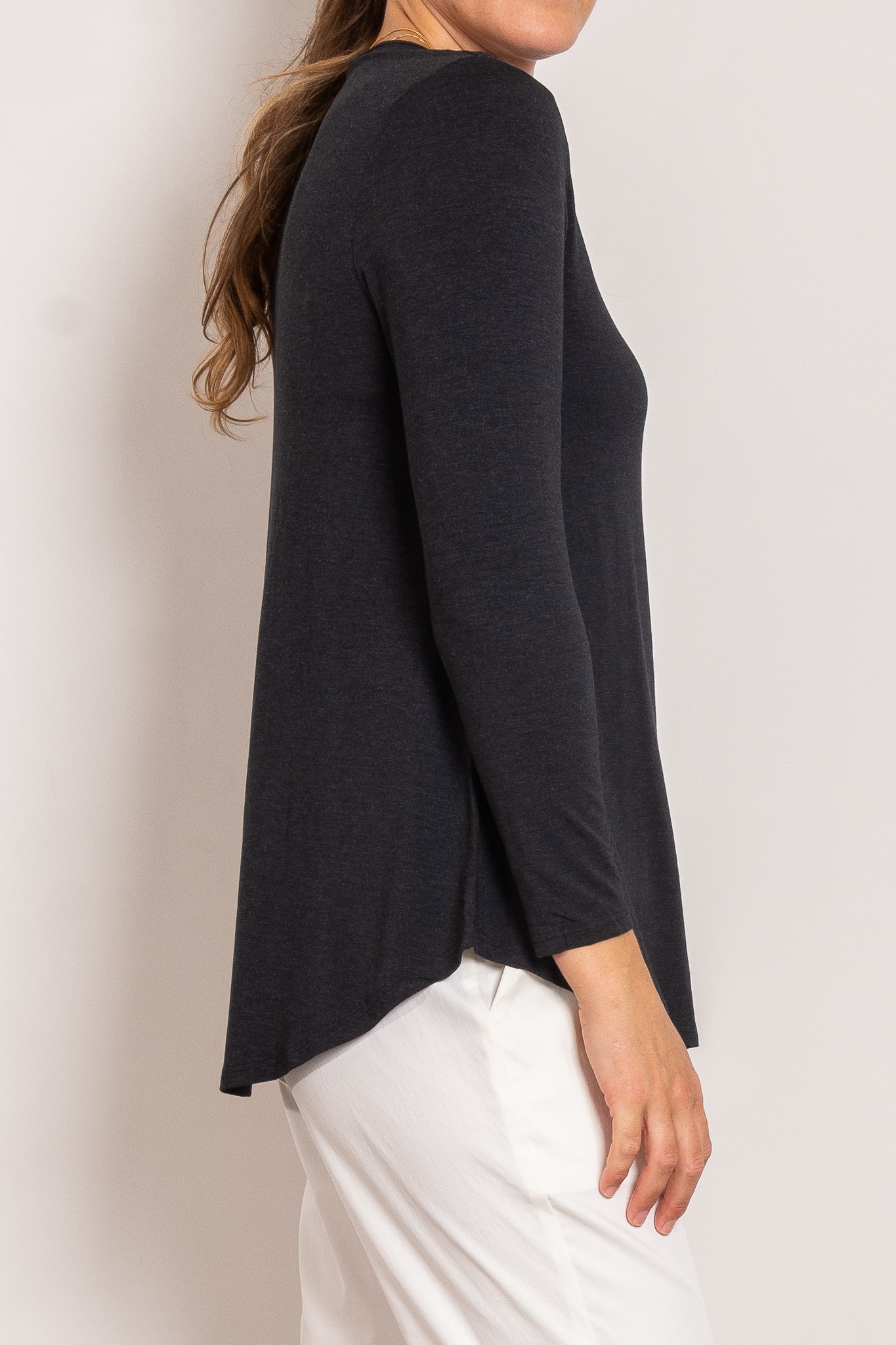 Tani Cara Long Sleeve Marle Top for Women - Soft Cotton Blend Casual Shirt - Perfect for Work, Date Night & Everyday Wear