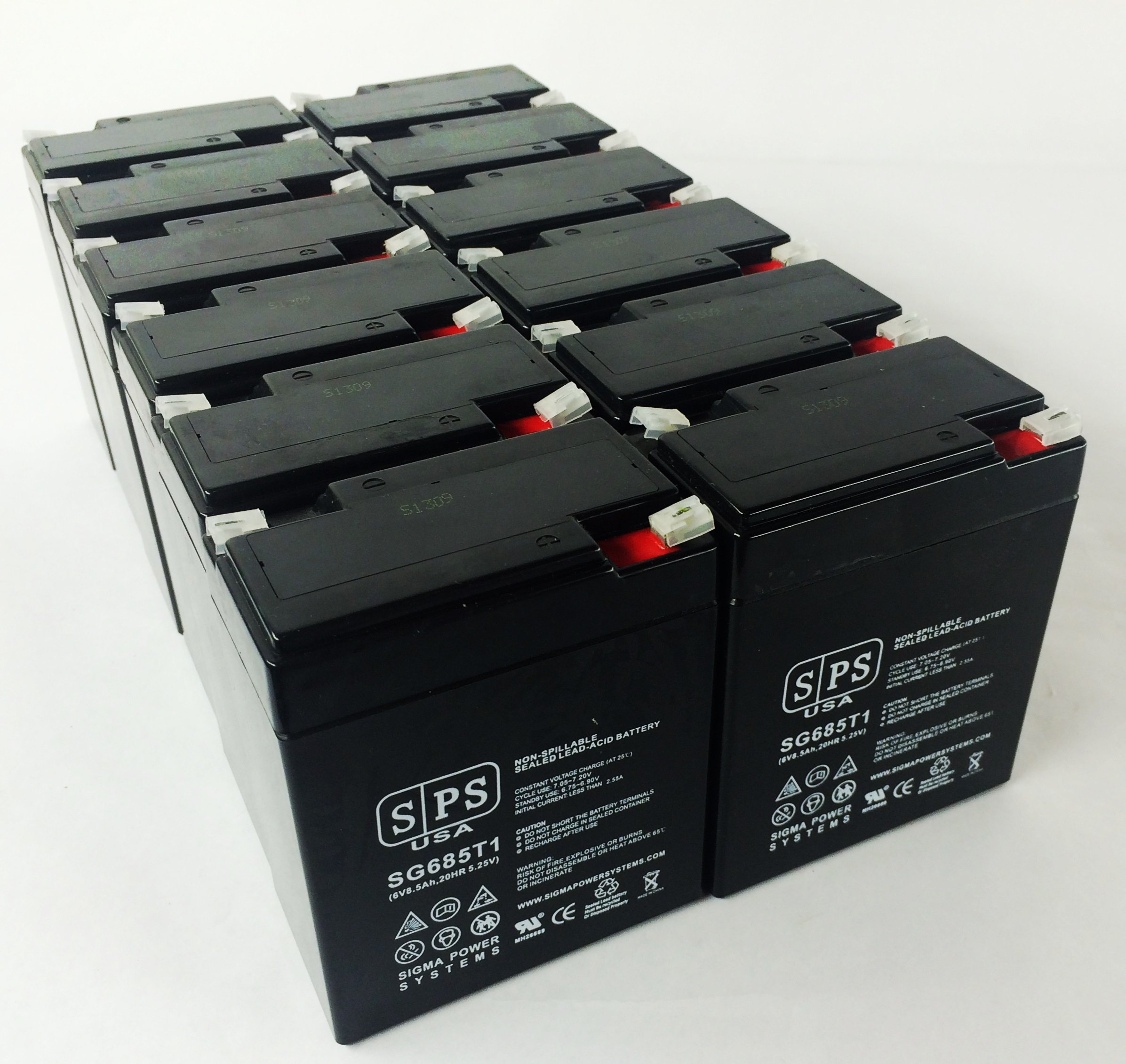 SPS Brand 6V 8.5Ah Sealed Lead Acid Replacement Battery for Radiant BE004 - 24 Pack - Perfect for Emergency Lighting, Security Systems & Medical Equipment Backup Power