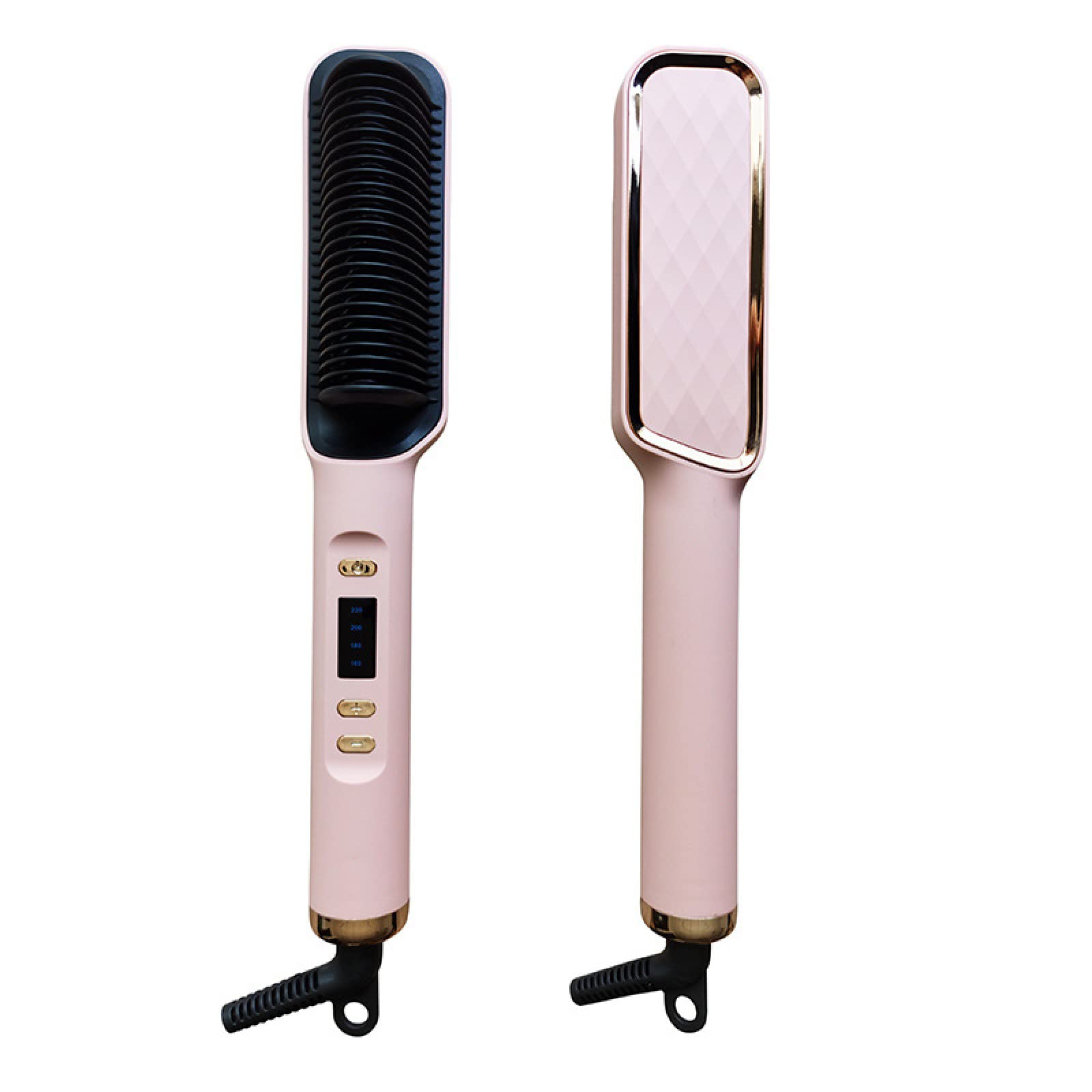 Professional Hair Straightener & Curling Iron for Women - LCD Display, Negative Ion Technology, No Heat Damage - Dual Purpose Straightening & Curling Wand for Smooth or Curly Styles (Pink) - Perfect for Home Use, Travel & Salon-Quality Styling