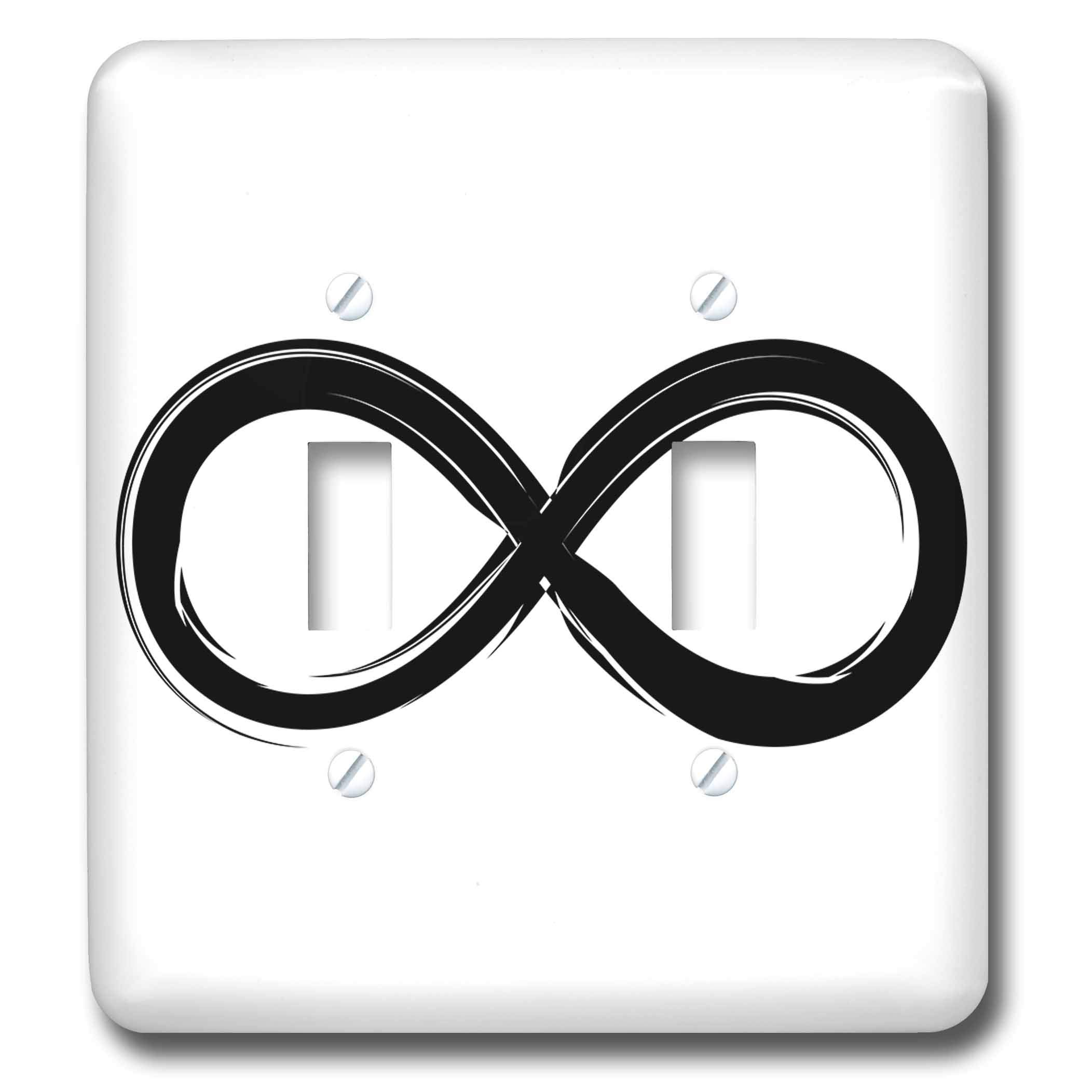 3D Rose Drawn Infinity Symbol Black Double Toggle Switch - Perfect for DIY Electronics, Guitar Pedals, and Home Automation Projects