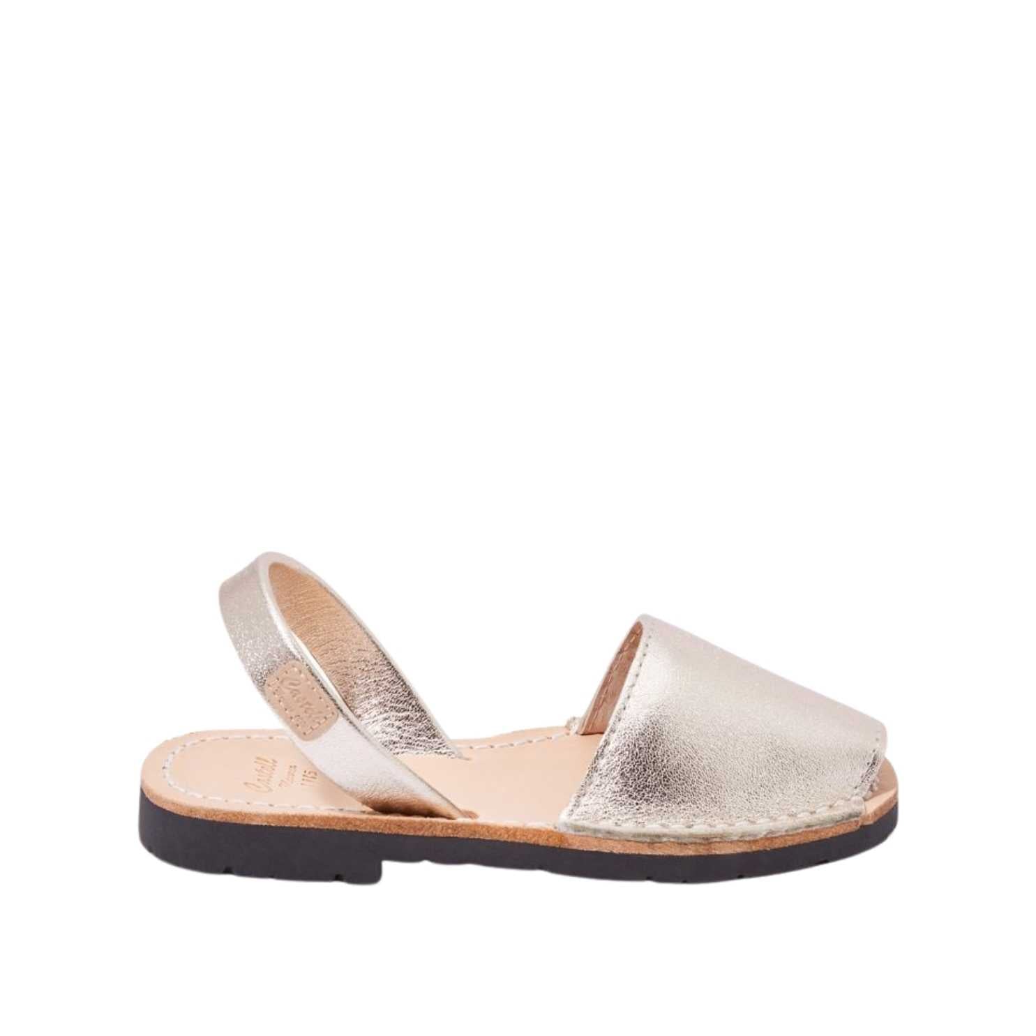 IKER 1097 Kids Metallic Leather Sandals - Stylish & Comfortable for Summer Play, Beach & Party Occasions