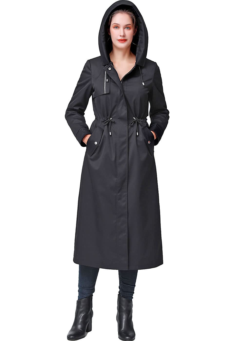 BGSD Women's Laney Waterproof Hooded Insulated Winter Jacket - Windproof Raincoat Parka for Outdoor Activities (Regular & Plus Size) | Perfect for Hiking, Camping & Cold Weather Protection