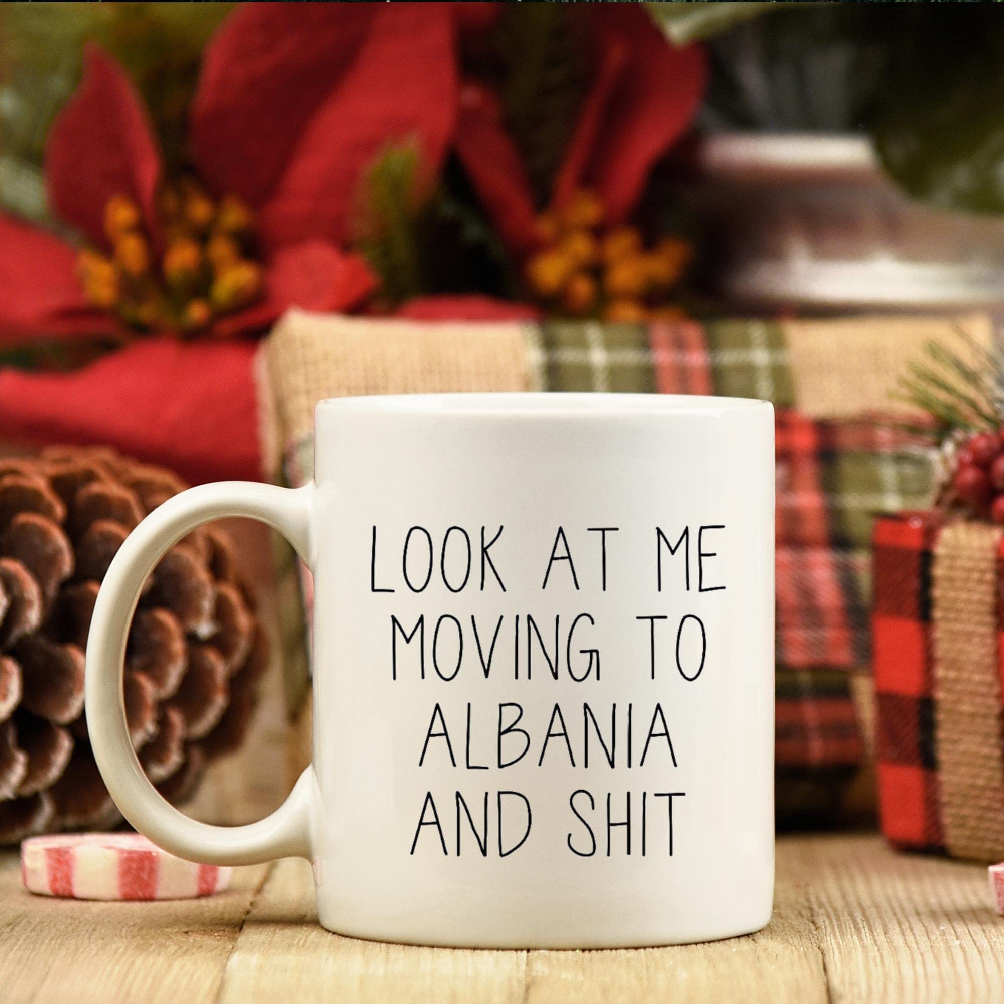 Moving to Albania Gift Set - Funny Albania Travel Coffee Mug & Keepsake Cup for Men & Women - Perfect Housewarming, Birthday & Farewell Present for Friends Moving Abroad - Great for New Home, Office Decor & Travel Memories