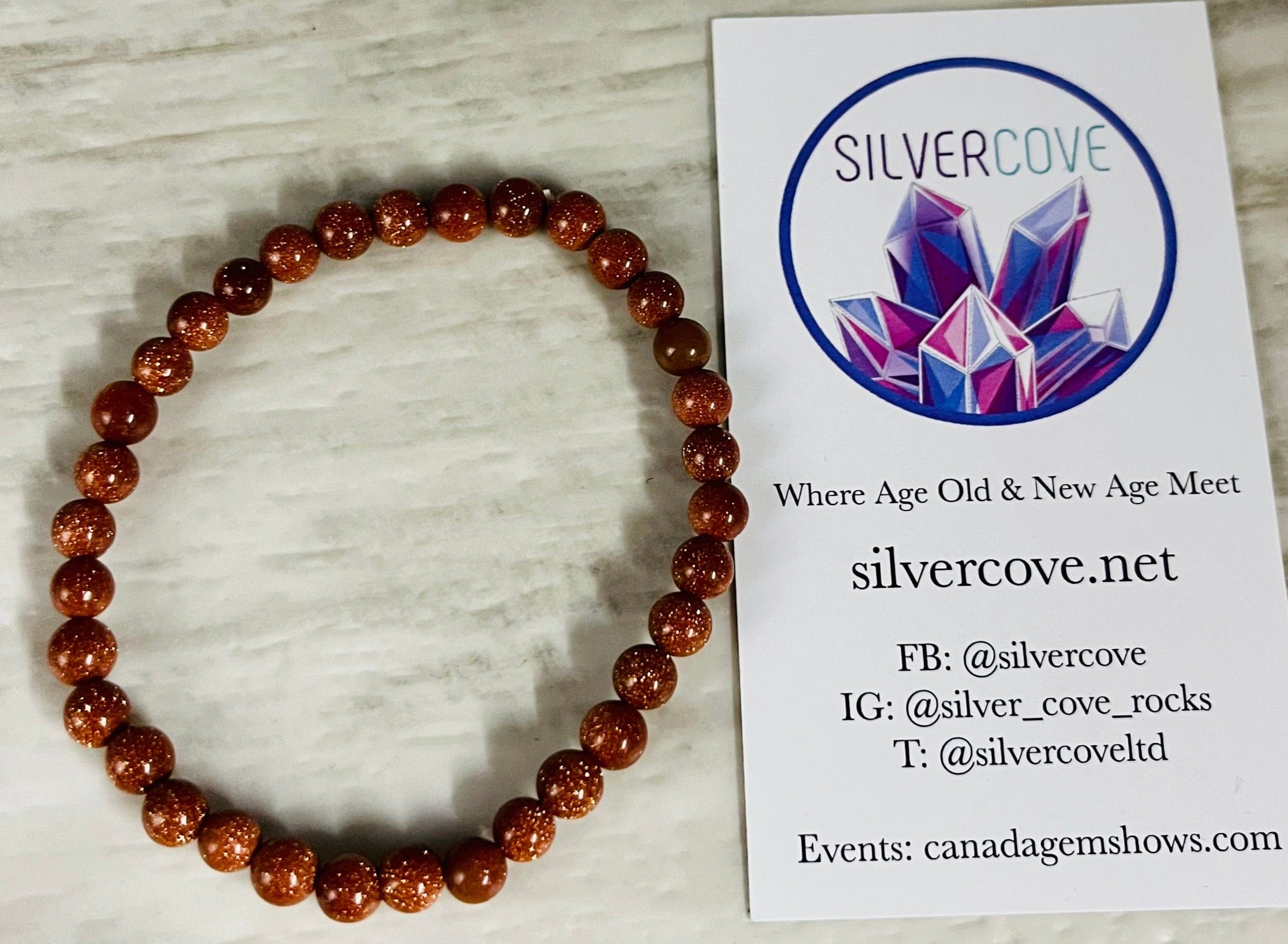 Brown Goldstone Bracelet for Women - Natural Stone Healing Jewelry for Stress Relief & Positive Energy | Perfect for Meditation, Yoga & Spiritual Gifts