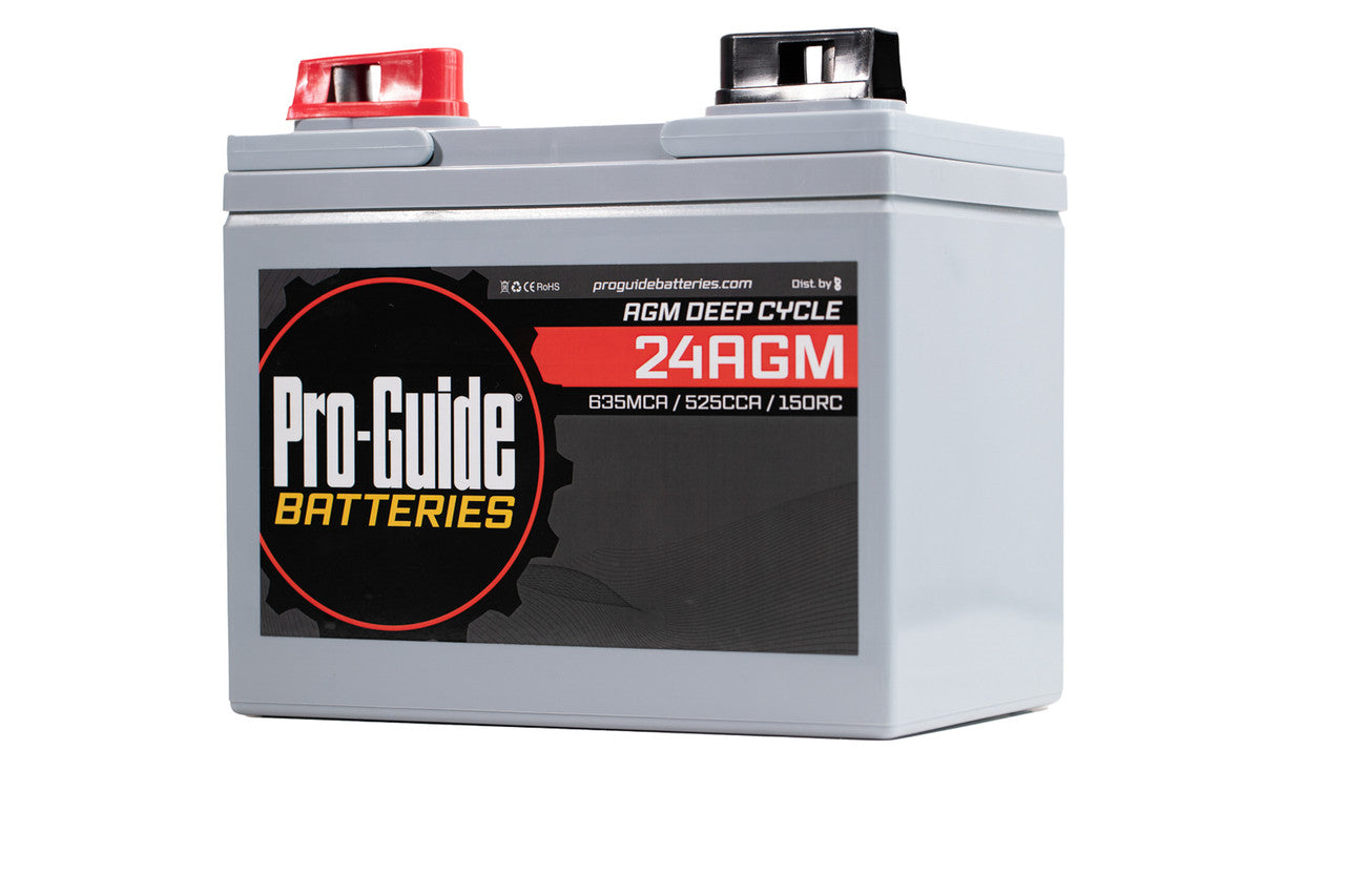 AGM 12V Group 24 Deep Cycle Dual Purpose Battery - Marine, RV, Solar & Off-Grid Power Solution