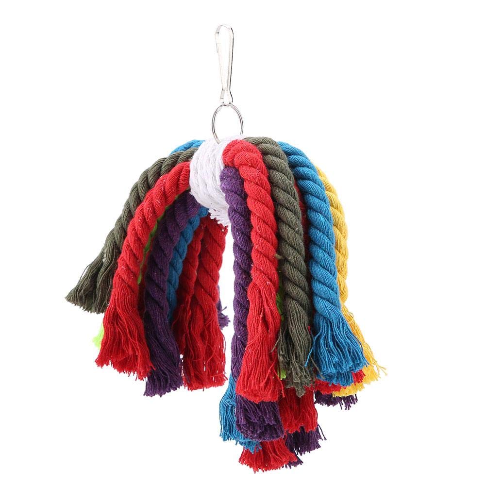 Yosoo 2 Pack Bird Chew Toys for Parrots - Natural Cotton Rope Biting & Chewing Hanging Toys for Bird Cage - Perfect for Mental Stimulation & Beak Trimming