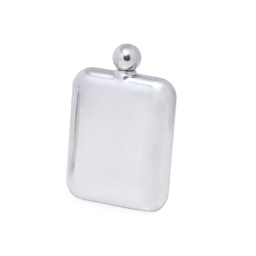 Premium 6oz Stainless Steel Mirror Finish Round Corner Flask - Durable & Stylish for Outdoor Camping, Hiking, and Travel