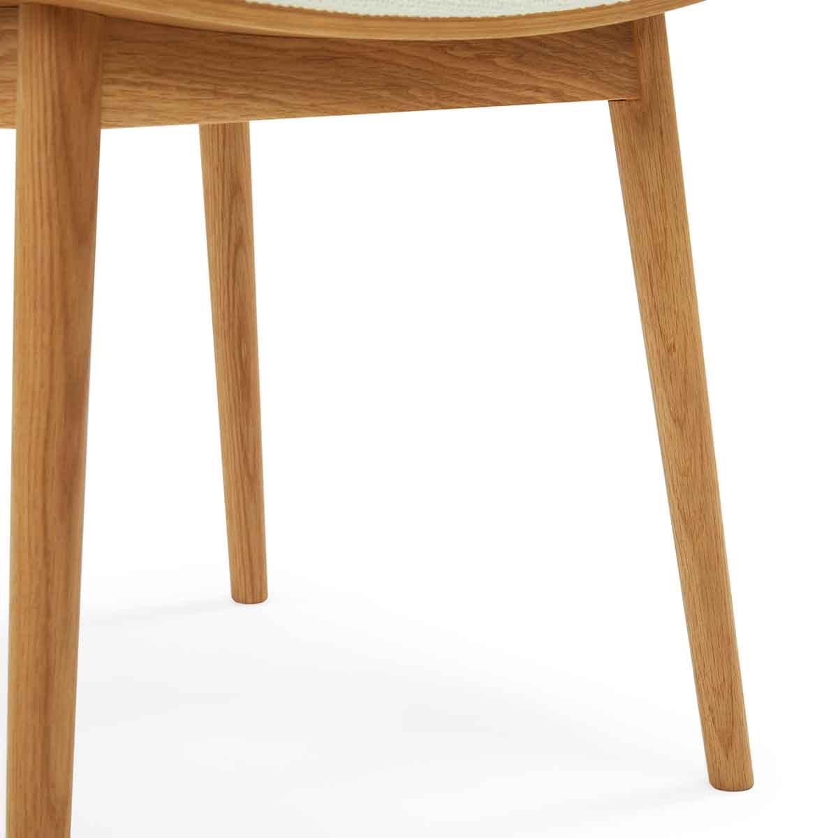 Lando Fabric Dining Chair - Solid Oak Wood Frame, Comfortable Upholstered Seat - Perfect for Kitchen, Dining Room, and Home Office Use