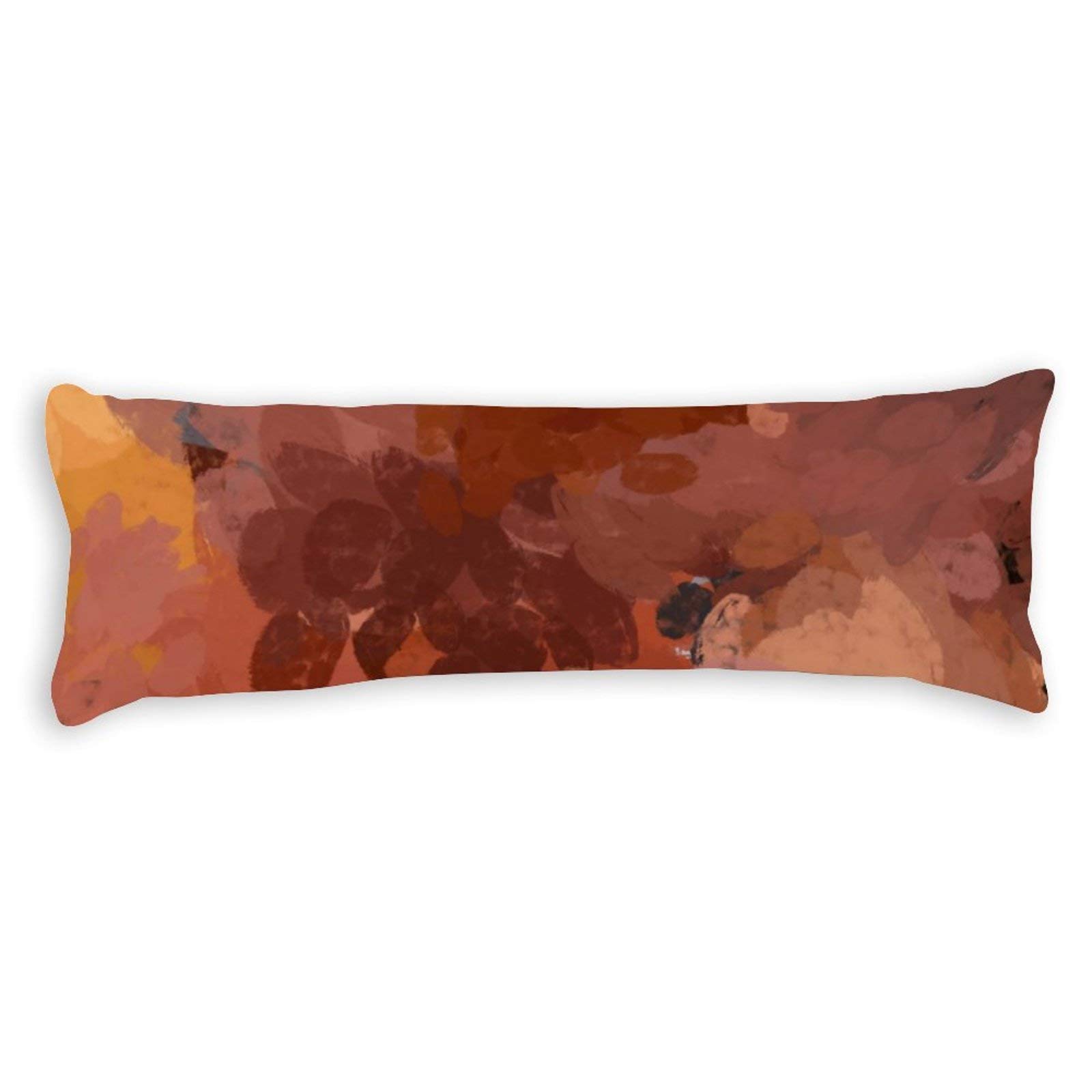 Trendy Chic Terracotta Rust Orange Brown Body Pillow Cover with Zipper Closure - Soft Long Pillowcase for Bedroom Decor, Couch Throw, Home Gift (Perfect for Cozy Nights, Reading Nook & Living Room Accent)