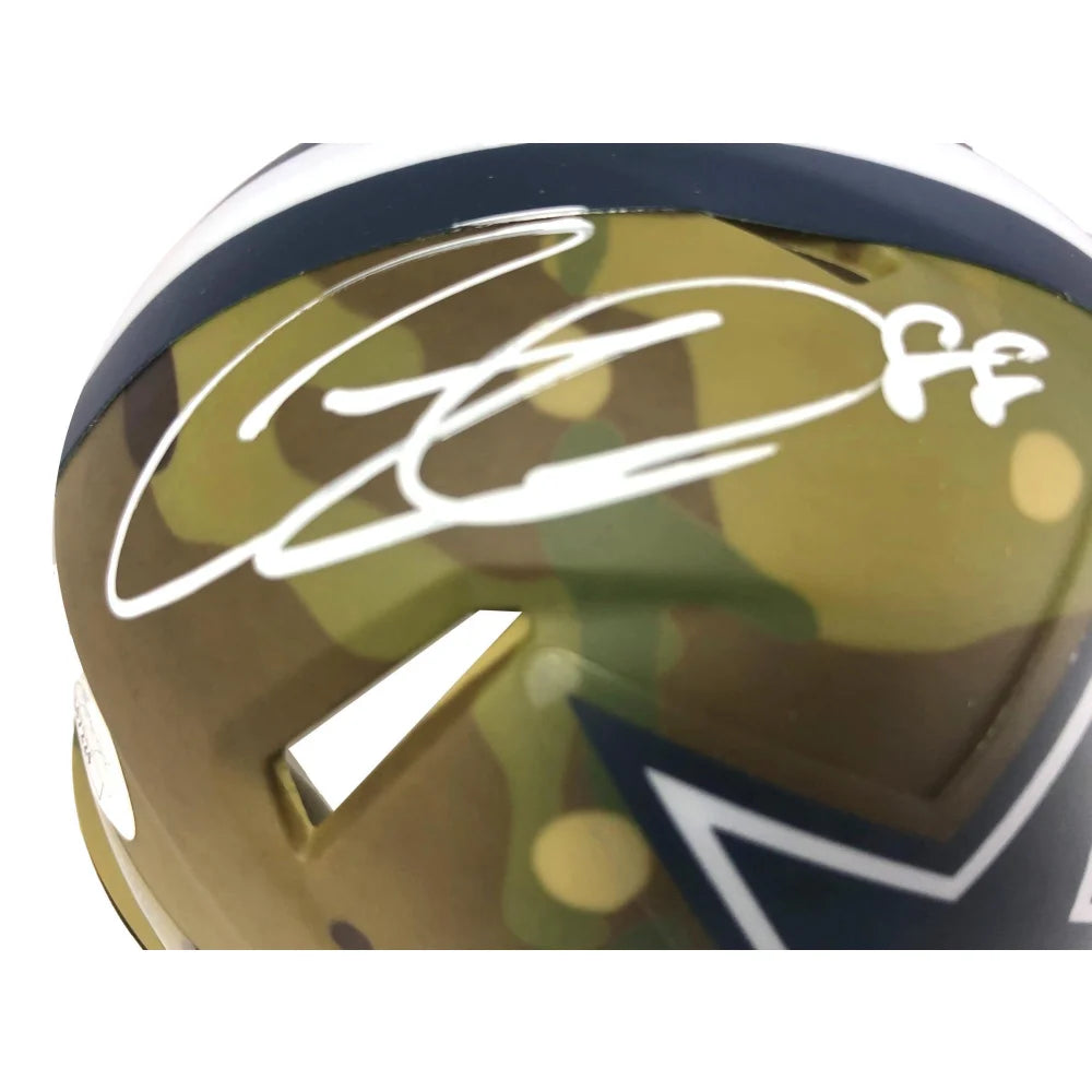 Authentic CeeDee Lamb Signed Dallas Cowboys Camo Mini Helmet with JSA COA - Limited Edition Collectible for Football Fans & Sports Memorabilia Enthusiasts - Perfect for Man Cave, Game Room Decor, and Gift for Cowboys Fans