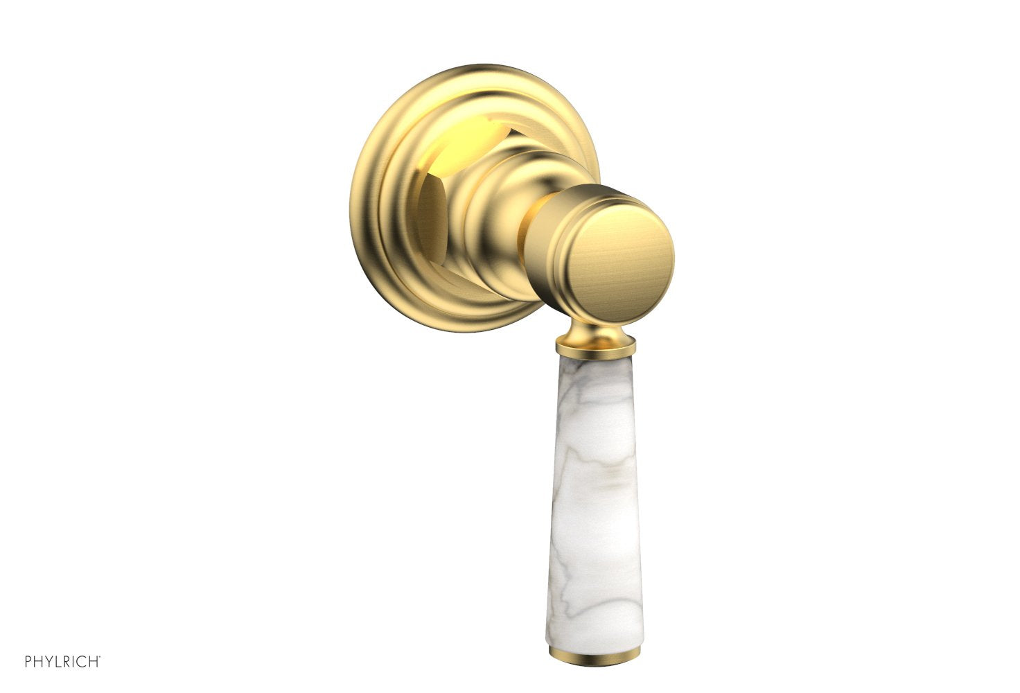 HEX TRADITIONAL HENRI White Marble Lever Handle Volume Control Diverter Valve - Perfect for Bathroom & Kitchen Faucet Installation (Model 500 37)