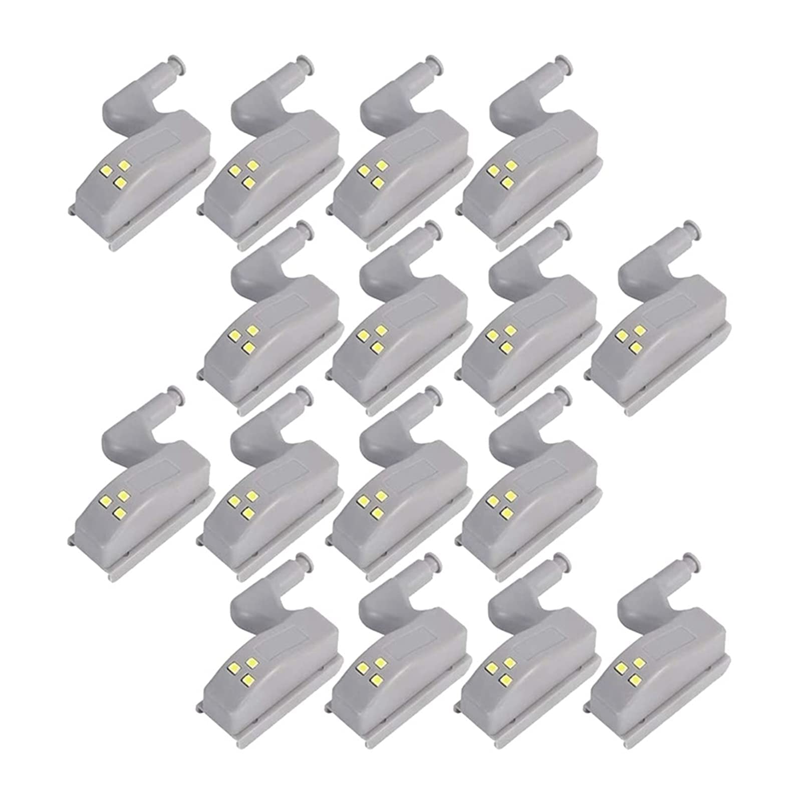 16Pcs LED Sensor Hinge Lights for Kitchen Cabinets, Cupboards & Closets - Motion Activated Night Lights for Bedroom, Wardrobe & Living Room - Perfect for Safe Nighttime Navigation & Ambient Lighting