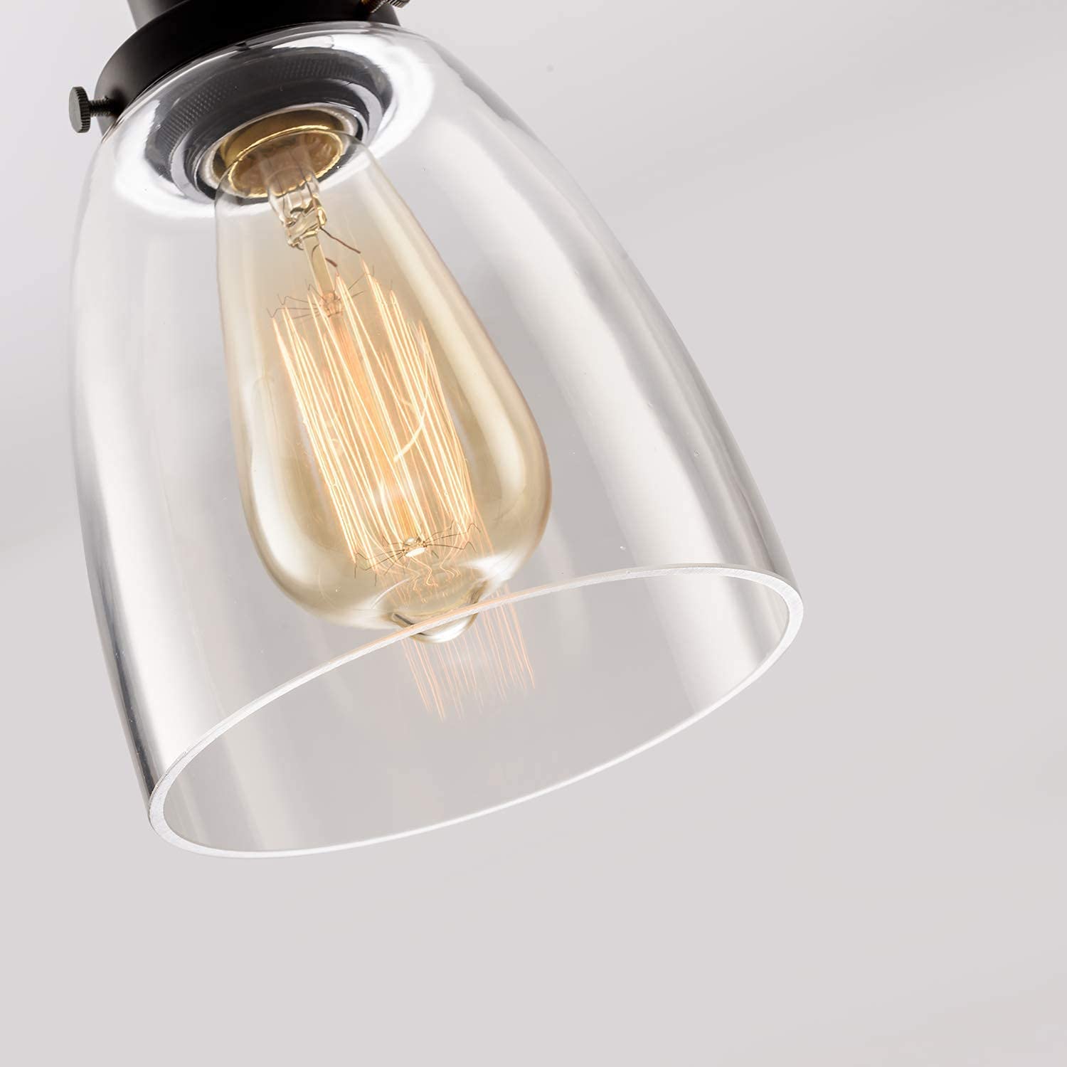 KIVEN 3-Light Dimmable H-Shaped Track Pendant Lighting Fixture in Black - Modern Hanging Lights for Kitchen Island, Dining Room & Bar Counter (Bulbs Not Included)