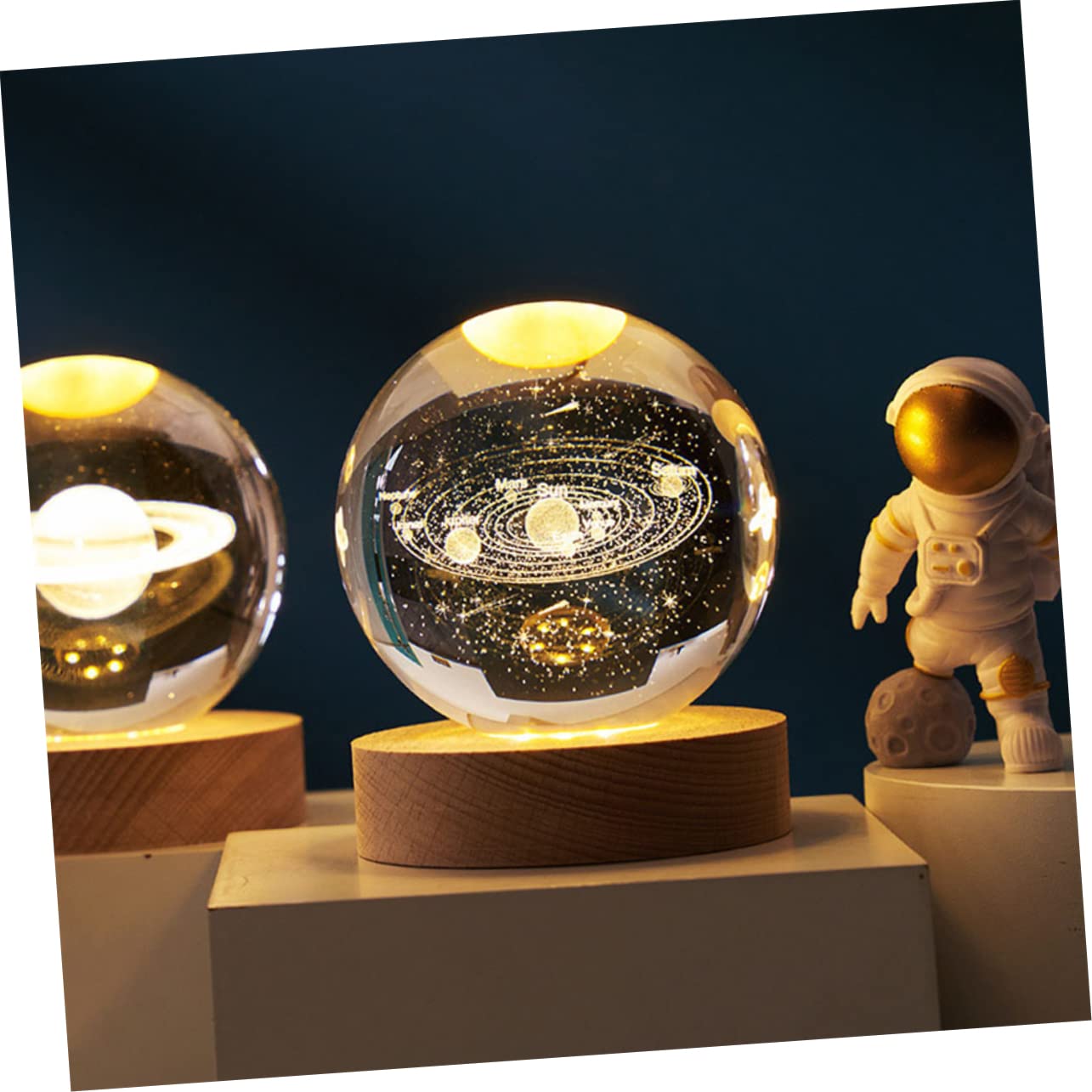 VOSAREA USB Rechargeable LED Night Light Projector - Dimmable Star Projector for Kids Room, Nursery & Bedroom | Creates Romantic Space Atmosphere for Children's Sleep & Relaxation