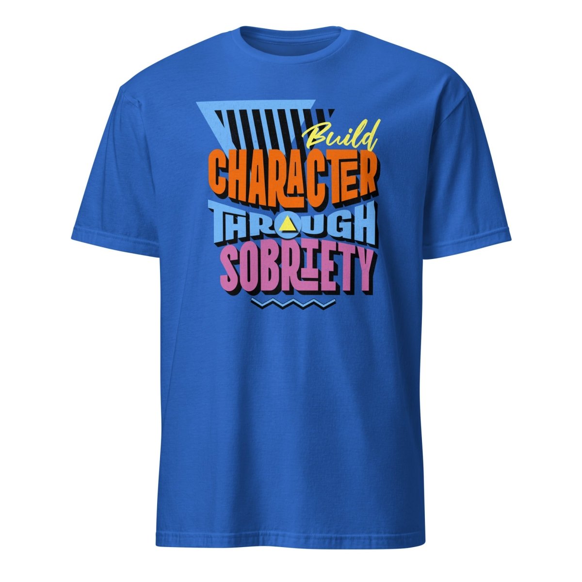 Build Character Through Sobriety Essential T-Shirt - Motivational Recovery Tee for AA Meetings, Sober Living & Addiction Awareness
