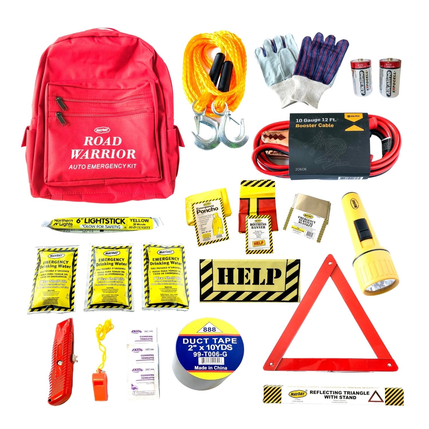 Best Emergency Car Kit for Road Trips - Essential Vehicle Safety Gear for Travel, Camping & Outdoor Adventures