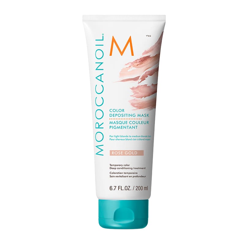 Moroccanoil Rose Gold Color Depositing Mask - Toning & Conditioning Hair Treatment for Blonde, Brunette & Highlighted Hair | Perfect for Salon & Home Use