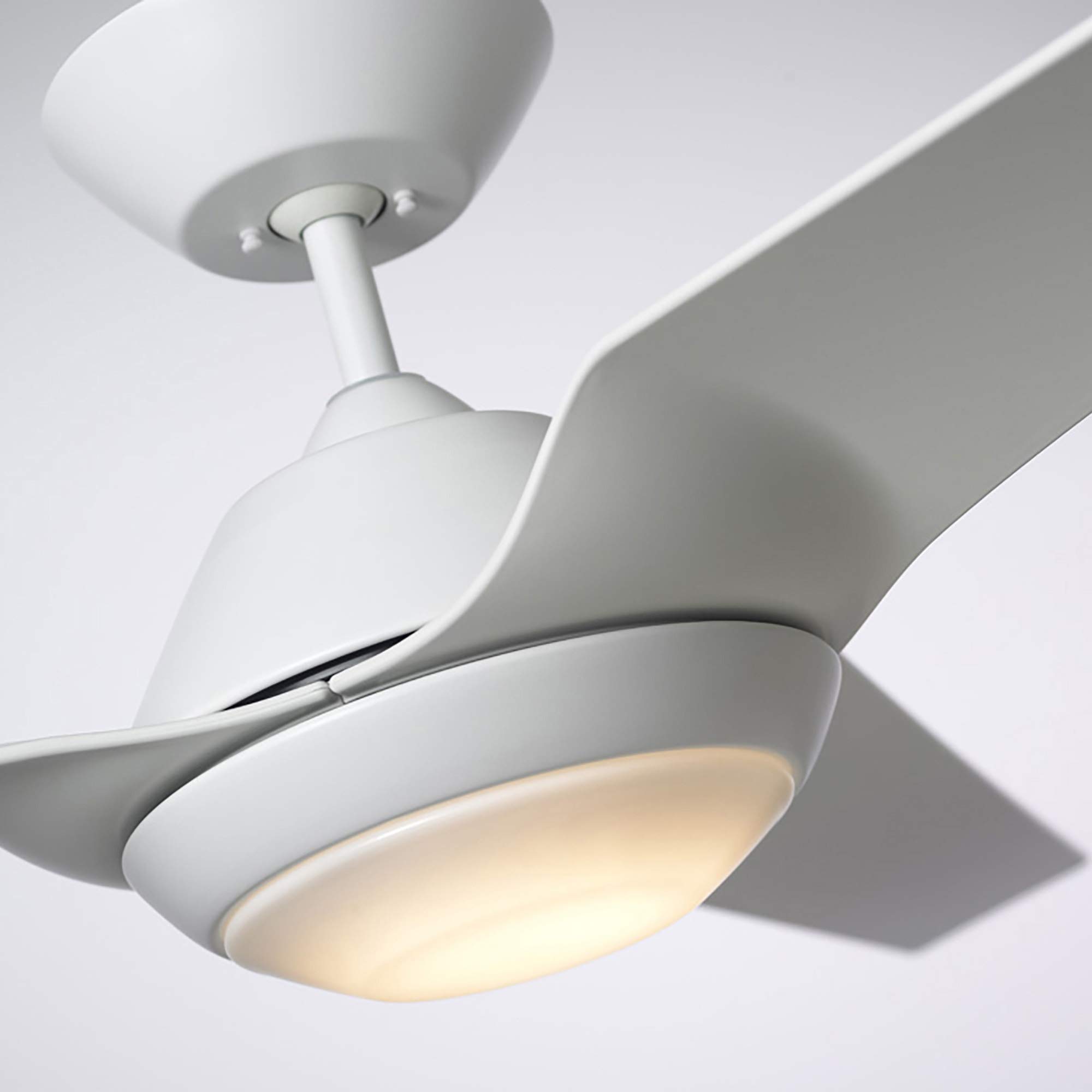 Luminance Kathy Ireland Home Sweep Eco WiFi Smart Ceiling Fan 60 Inch - Energy Efficient Remote Control LED Light with Quiet DC Motor - Perfect for Living Room, Bedroom & Patio (Satin White)