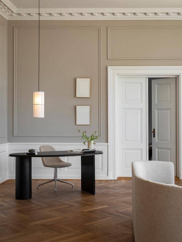 AUDO CPH The Eclipse Desk - Dark Oiled Oak Modern Writing Desk for Home Office, Study & Workspace