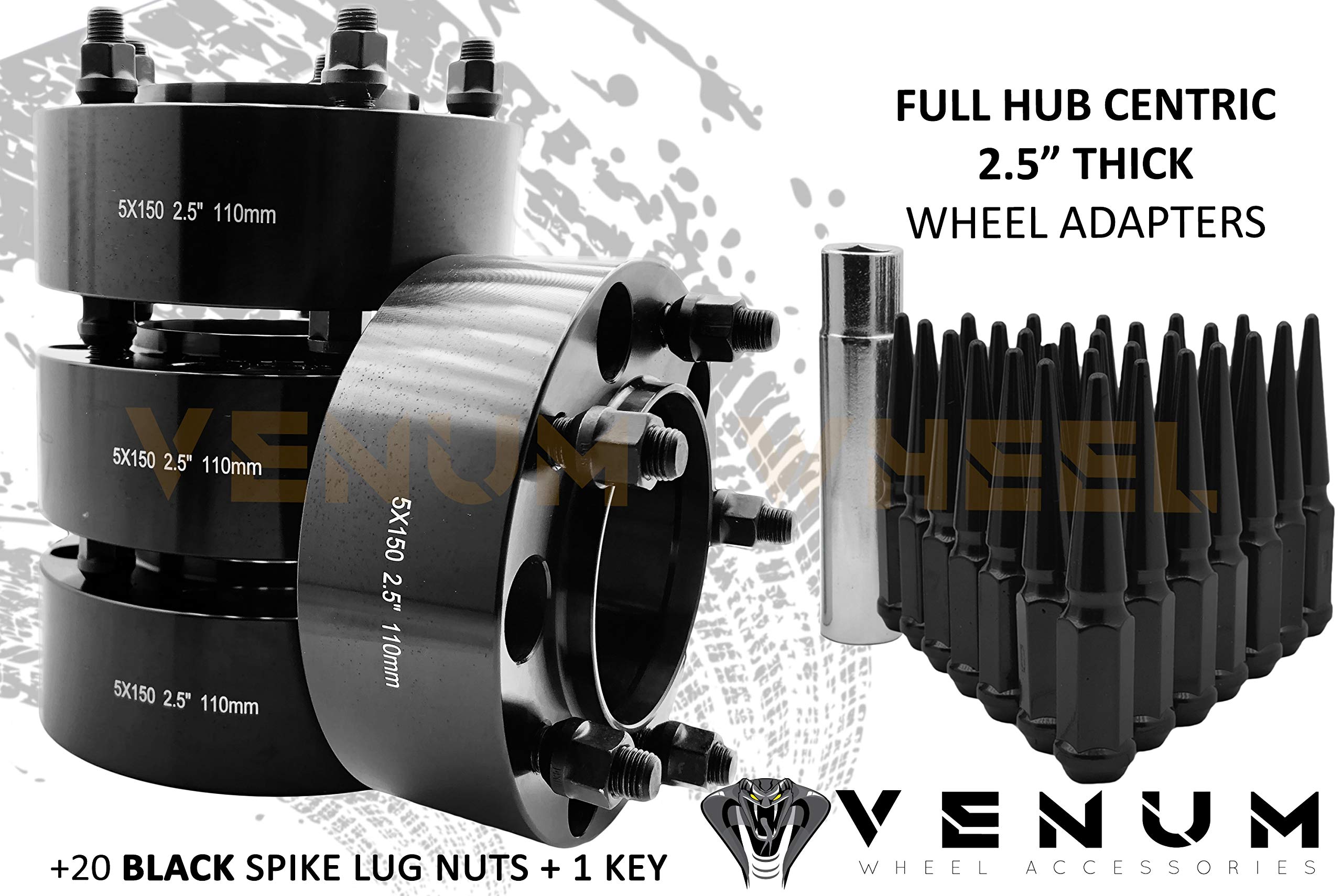 4 Pc 5x150mm Hub Centric Wheel Spacers Adapters - 2.5