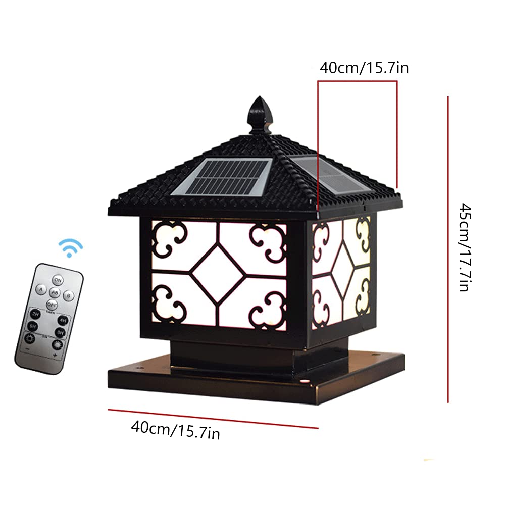 Solar Post Cap Lights Outdoor - Waterproof IP54 Solar Powered Landscape Lighting for Fence, Deck, Column - Modern Pier Mount Adapter for Courtyard, Garden & Patio Decoration