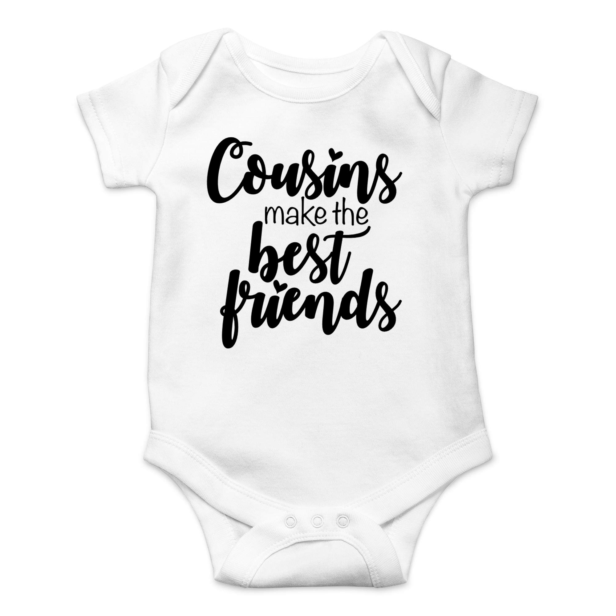 CBTwear Cousins Make the Best Friends Baby Bodysuit - Cute Unisex Newborn Clothes for Boys & Girls | Soft Comfortable Humorous Outfit for Family Gatherings & Photo Shoots