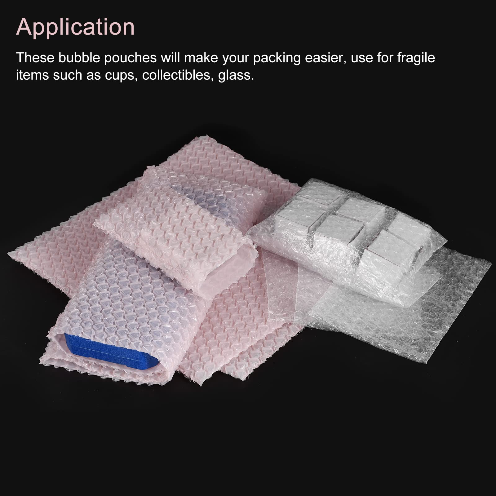 MECCANIXITY 3.9 x 5.85 Inch Double Bubble Cushion Pouches - Pack of 20 Pink Bubble Mailers for Shipping, Moving & Protecting Fragile Items | Ideal for Ecommerce, Jewelry, Cosmetics & Small Electronics Packaging