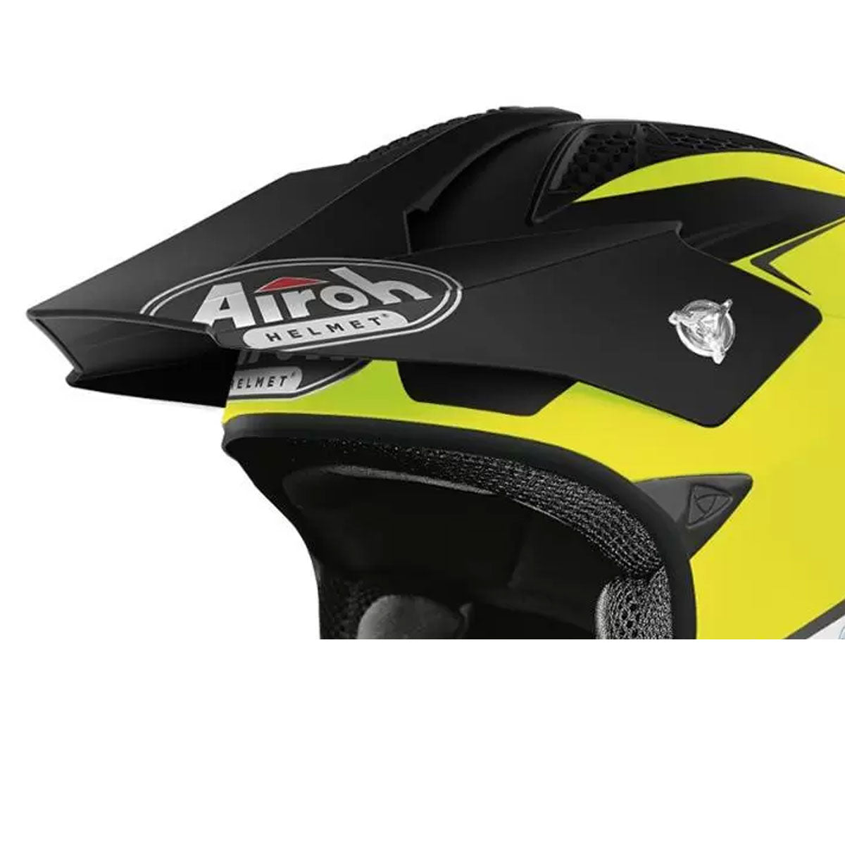 Airoh Peak TRR S Keen Motorcycle Helmet - Matte Yellow & Black - Lightweight & Durable for Off-Road & Adventure Riding