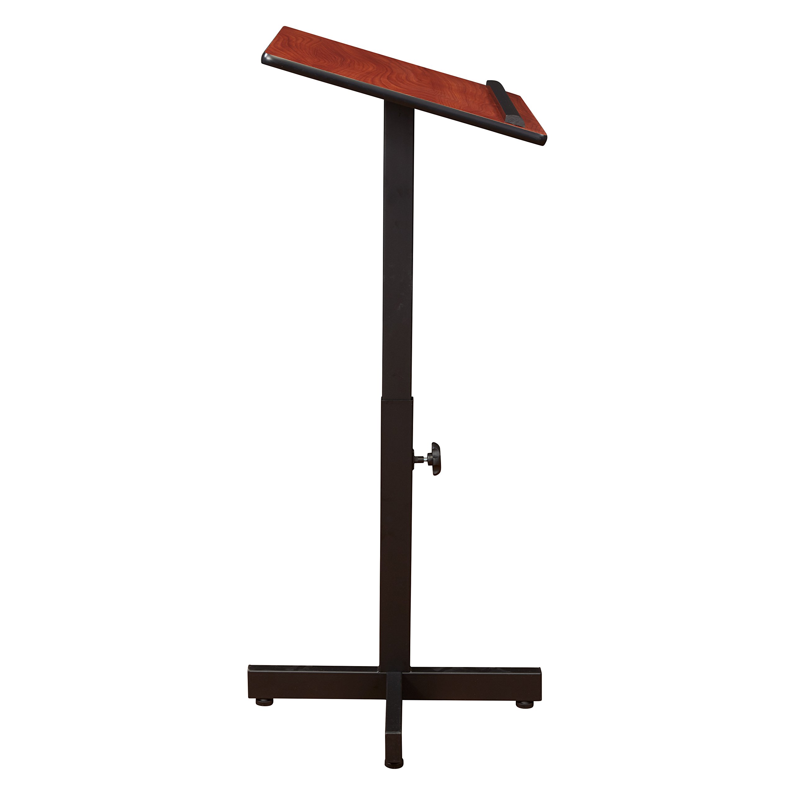 Portable Presentation Lectern with Sound System - Oklahoma Cherry Wood Podium for Public Speaking, Church Sermons & School Events - Perfect for Conferences, Weddings & Classrooms