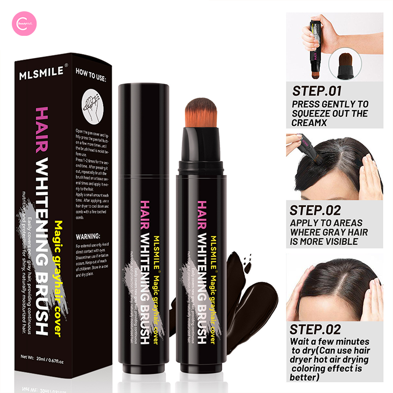 MLSMILE Magic Touch Up Hair Dye Stick for Gray Hair - Quick & Easy Temporary Root Concealer - Perfect for Travel, Work & Special Occasions