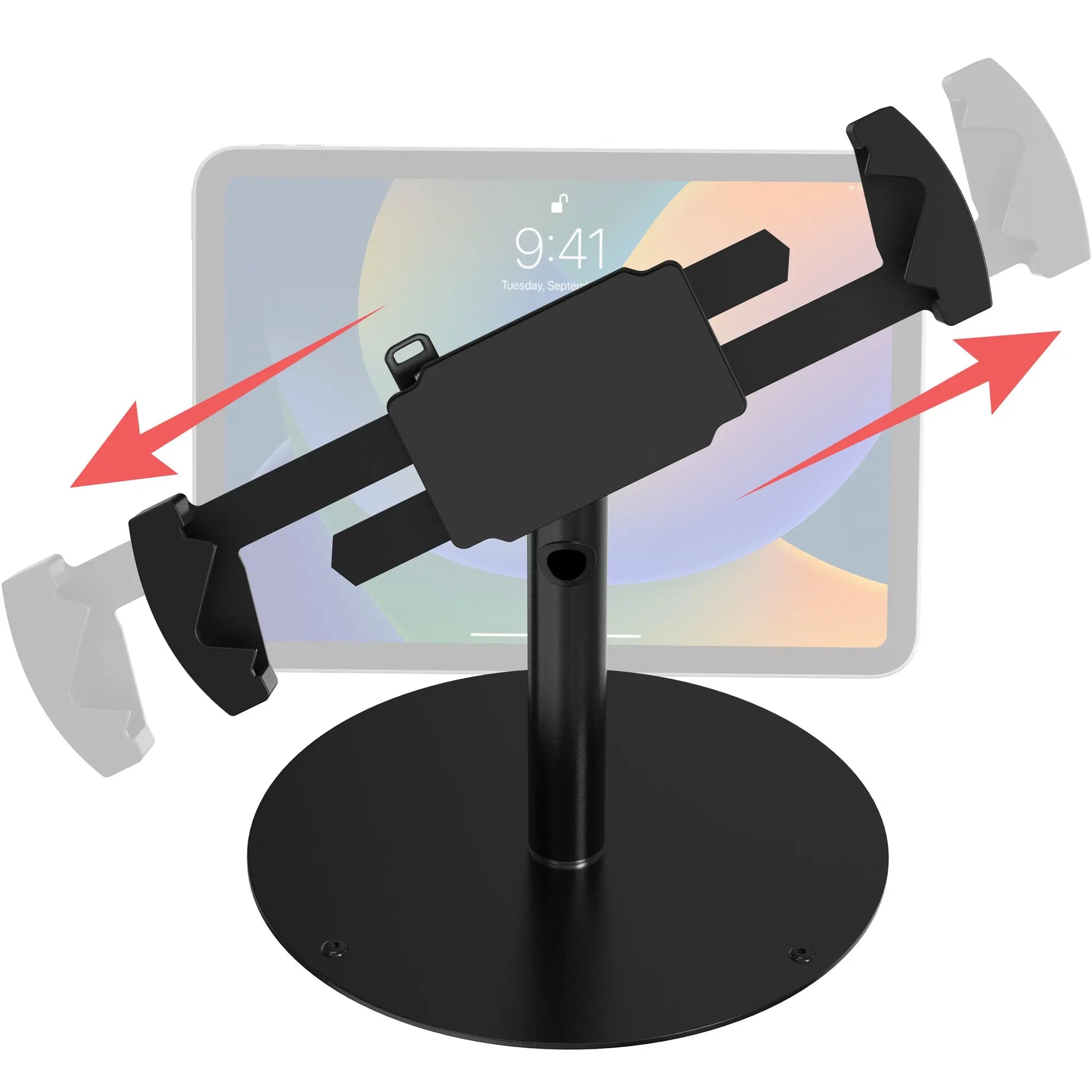 Rust-Proof Security Desk Mount for 7-14 Inch Tablets (Up to 1 Inch Thickness) - Perfect for Office, Retail, and Classroom Tablet Security