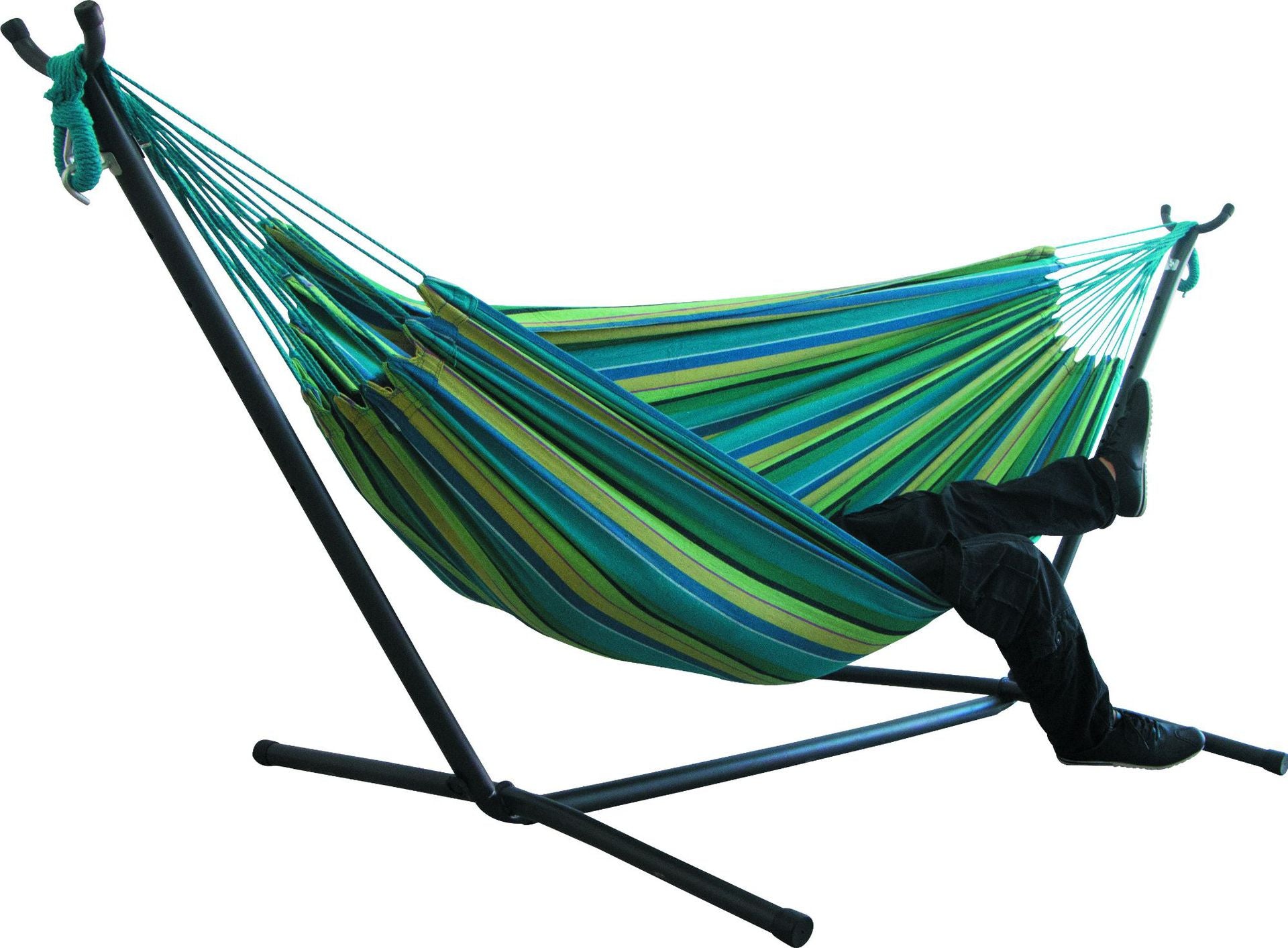 Durable Canvas Camping Hammock - Portable Outdoor Hammock for Backpacking, Hiking & Travel - Perfect for Camping, Beach & Backyard Relaxation