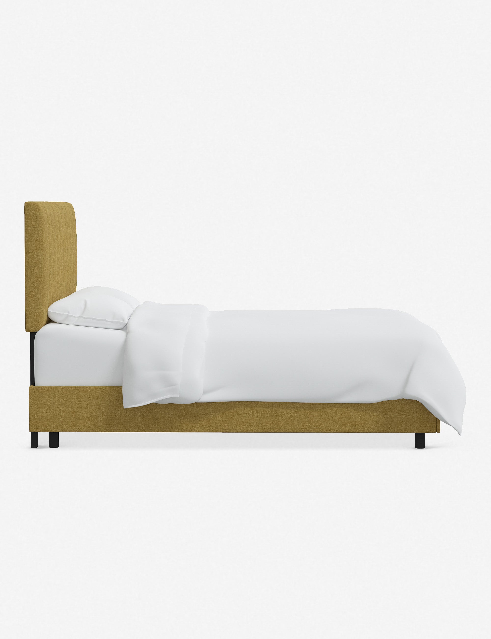 Aliyah Bed - Queen Size Platform Bed Frame with Upholstered Headboard, Modern Bedroom Furniture for Home Decor - Perfect for Master Bedroom, Guest Room & Apartment
