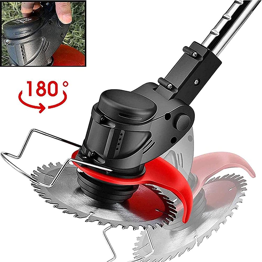 RALIRA Cordless Handheld Grass Trimmer for Home, 22500mAh Lithium Battery, Rechargeable Lawn Mower with 2 Batteries - Lightweight & Multifunctional for Small Yards, Patio, Garden & Lawn Care