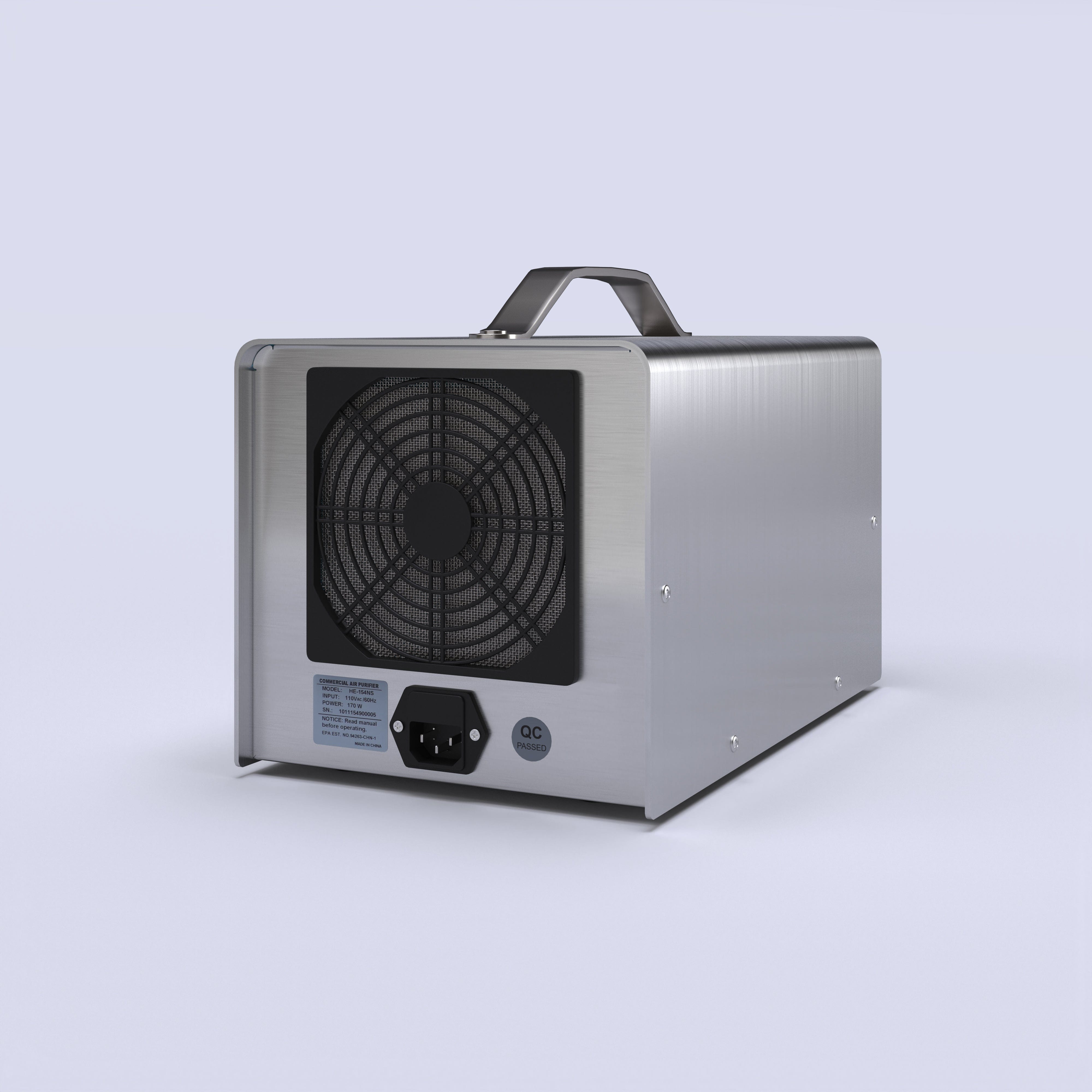 PLCOZ12K Commercial Ozone Generator & Air Purifier - 9,000-14,000 mg/hr Output, Stainless Steel Design for Home, Office, and Industrial Use - Eliminates Odors, Purifies Air in Restaurants, Gyms, and Medical Facilities