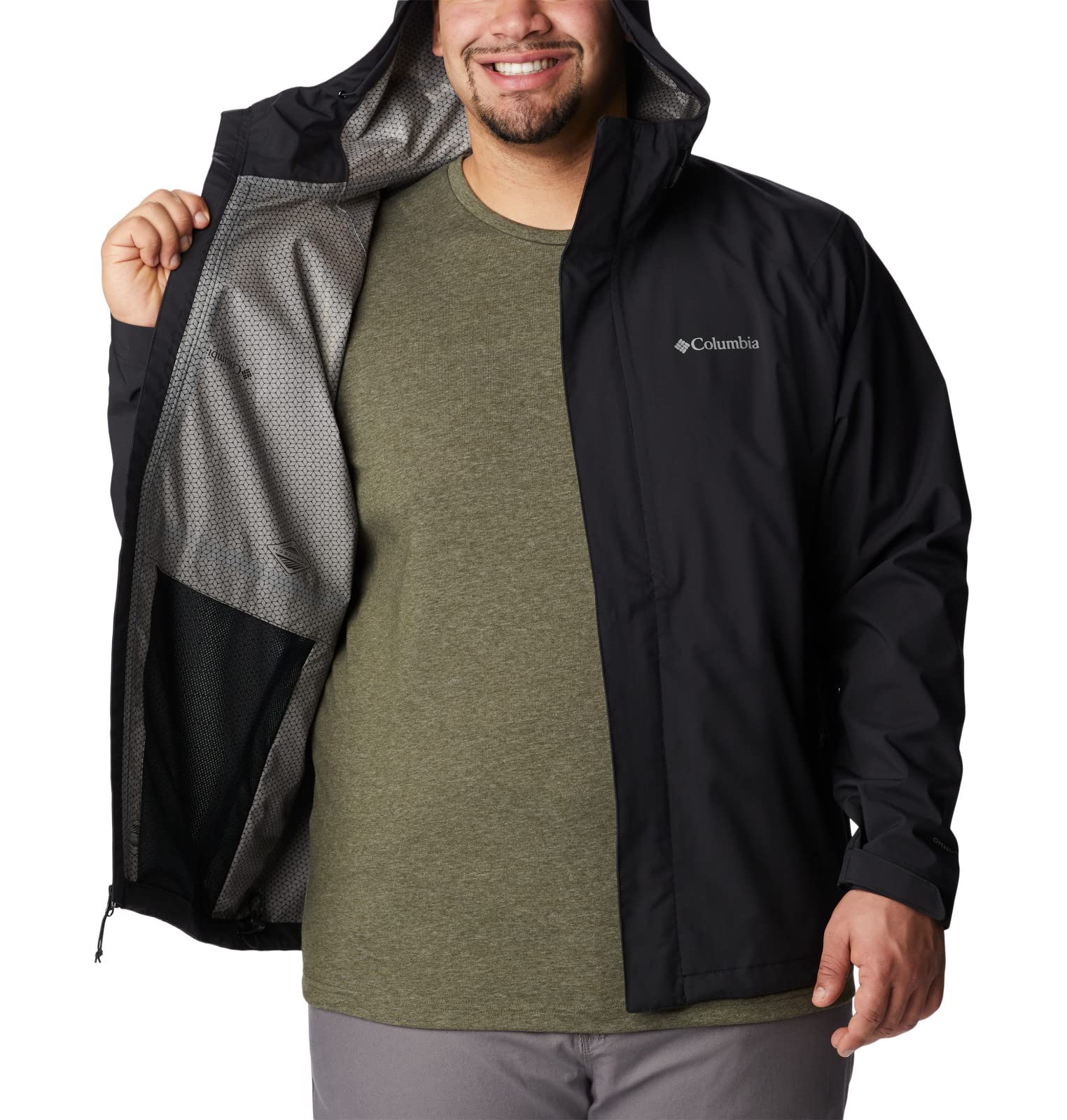 Columbia Men's Earth Explorer Waterproof Hiking Shell Jacket - Lightweight & Breathable for Outdoor Adventures, Camping, and Travel