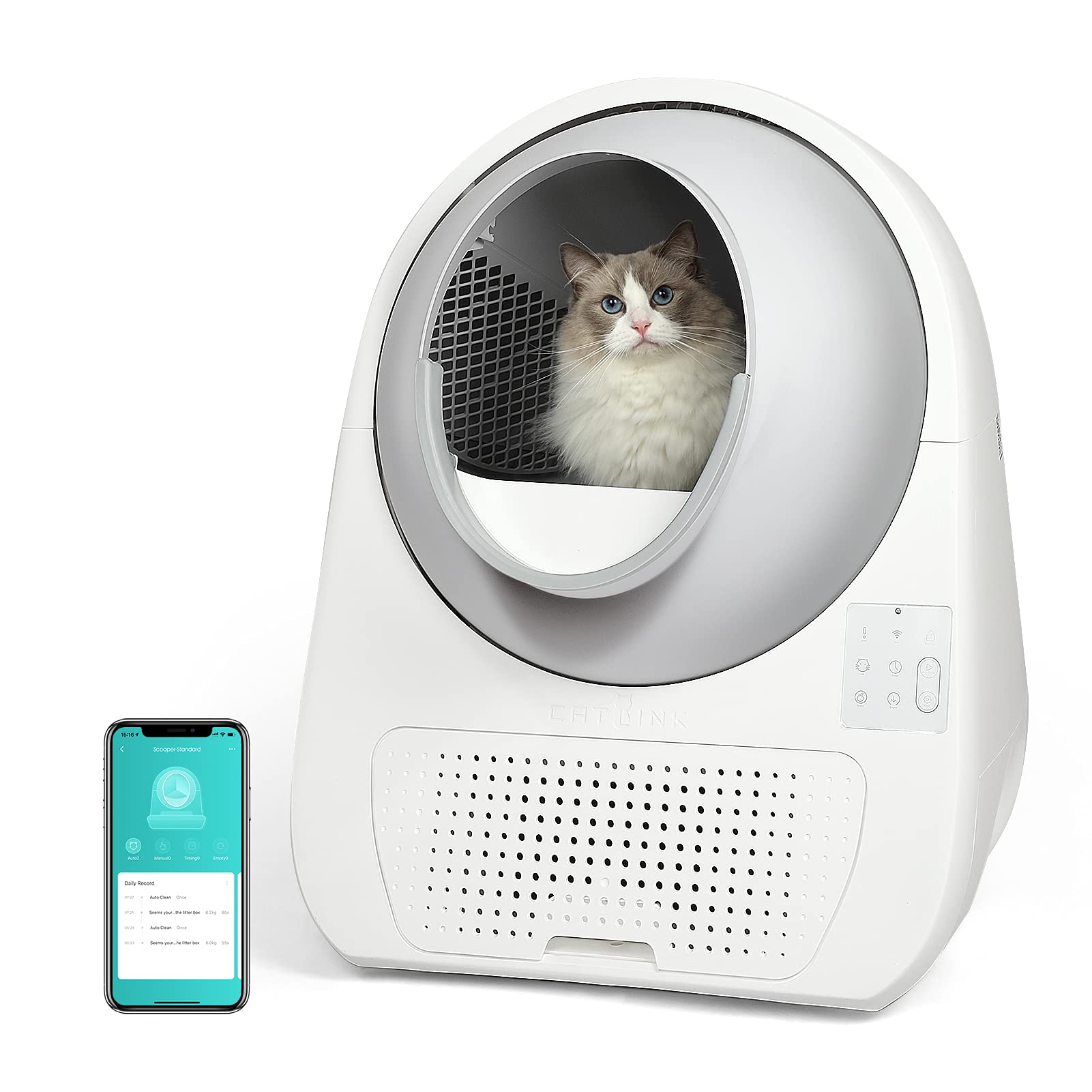 Boqii Automatic Self-Cleaning Cat Litter Box - 13L Large Capacity, Multi-Cat Recognition, APP Remote Control with Removable Filter - Ideal for Multi-Cat Households & Busy Pet Owners