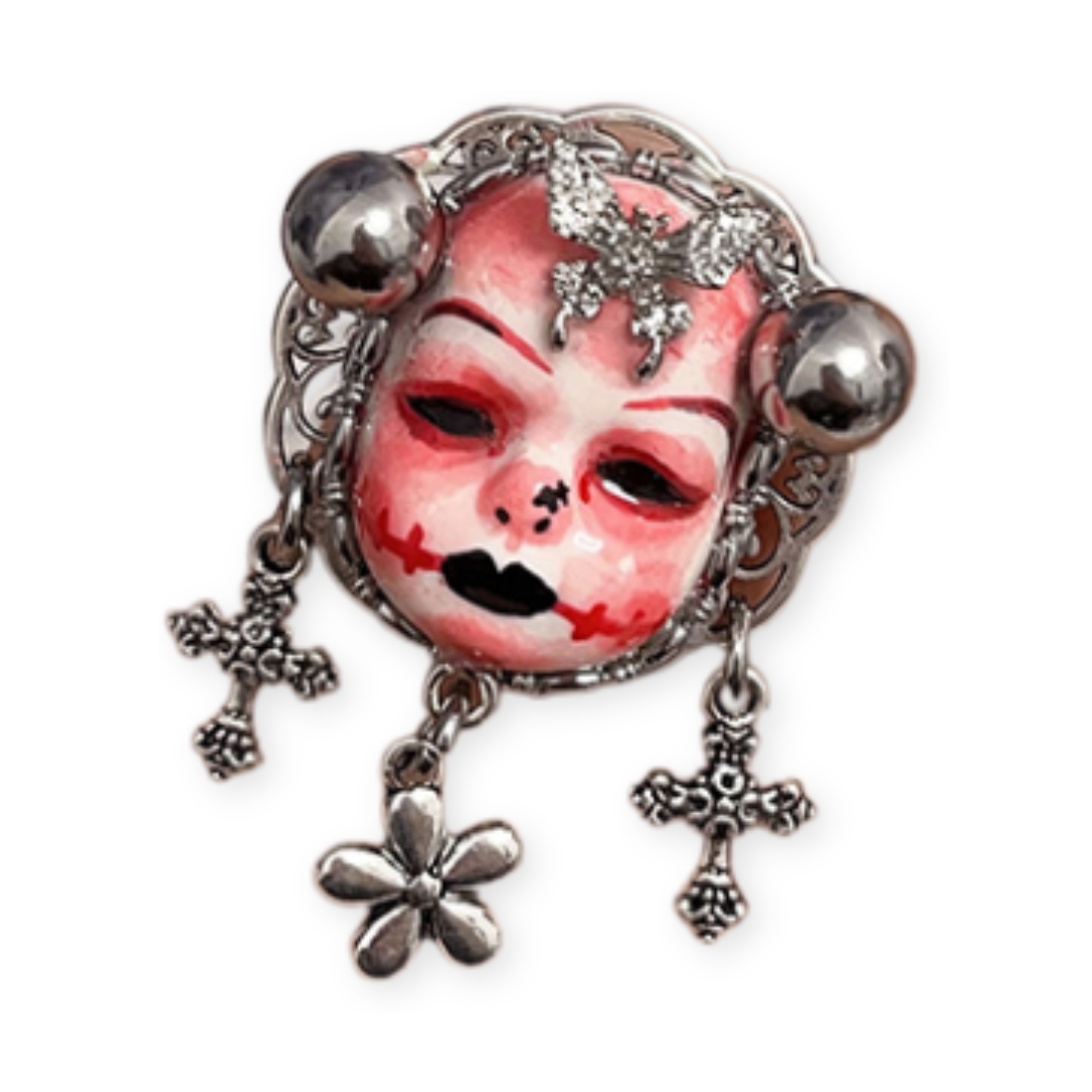Tongsheng 23-Piece Mischievous Doll Adjustable Ring Set - Perfect for Cosplay, Halloween, and Gift Giving