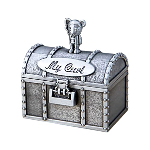Kisangel 2Pcs Baby Tooth Keepsake Box - Silver First Tooth Fairy Container for Kids | Perfect Tooth Storage Gift Box for Baby's Milestone Memories & Fairy Visits