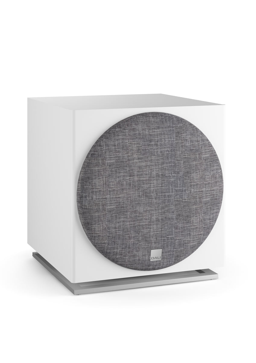 DALI E-12F 12 Inch Powered Subwoofer - White (Scratch & Dent) | High-Performance Bass for Home Theater & Music Listening