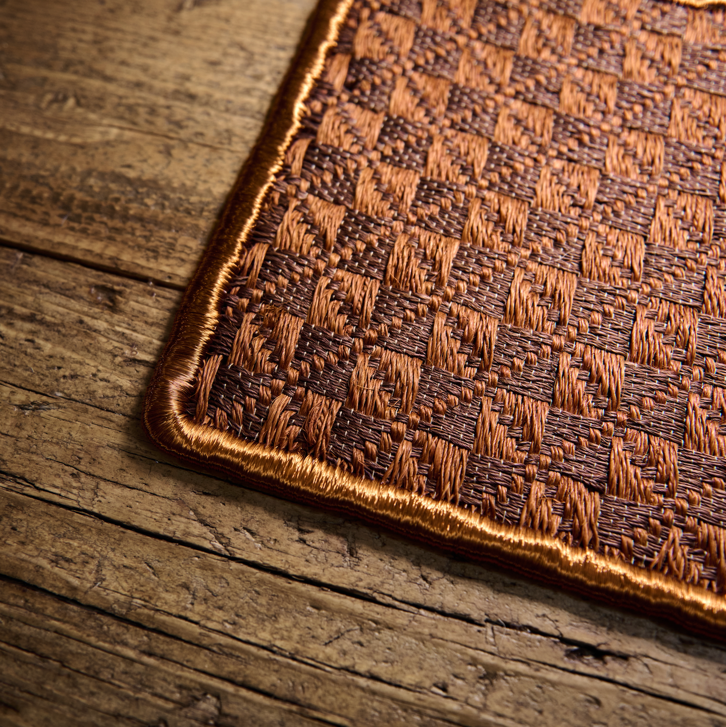 Premium Copper Border Placemats Set of 2 - Elegant Table Setting for Dining Room, Kitchen, or Party Decor